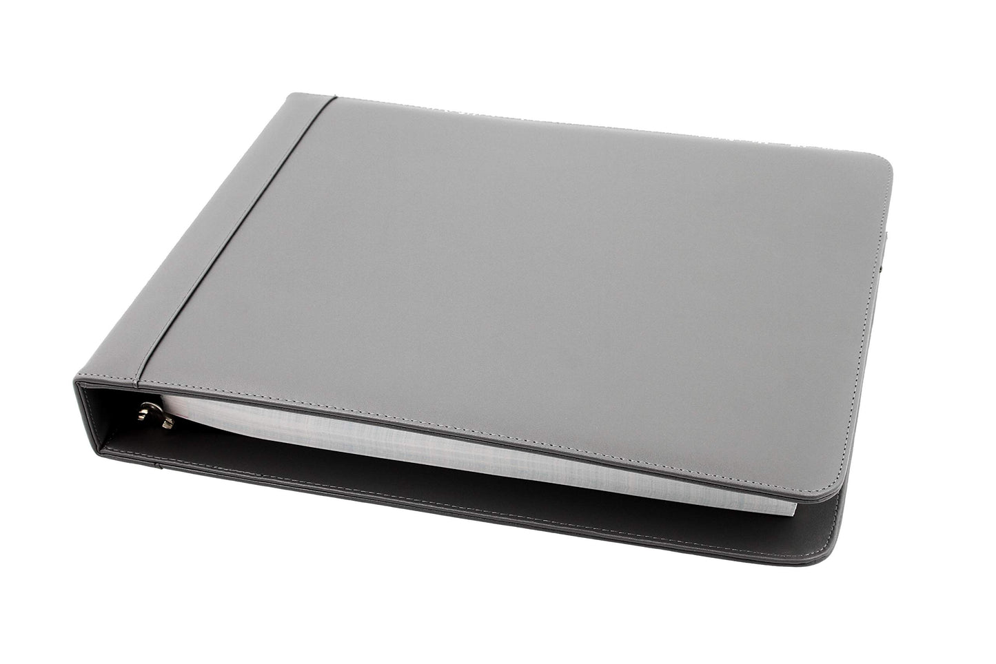 2Fold Business Check Binder 7 Ring for 3-Up Business Size Checks with Extra Business Card Case - PU