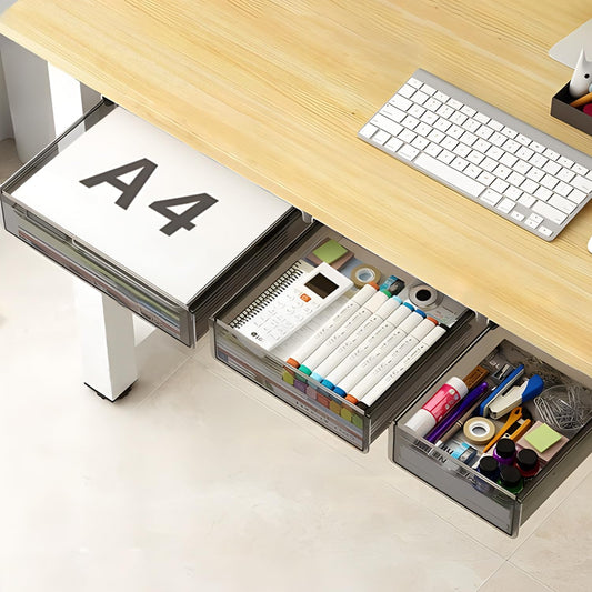 SVNNELP Under Desk Table Drawer Storage Organizer,3 Pack Large & Medium & Small Slide Out Desk