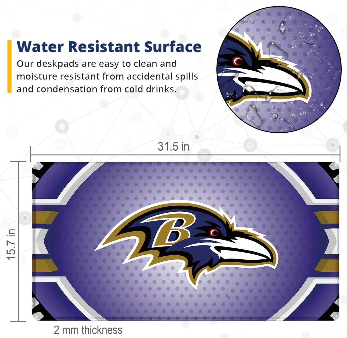 Large Mouse Pad Desk Mat for Home Office, Gaming Mousepad Extended Desk pad - Computer Keyboard