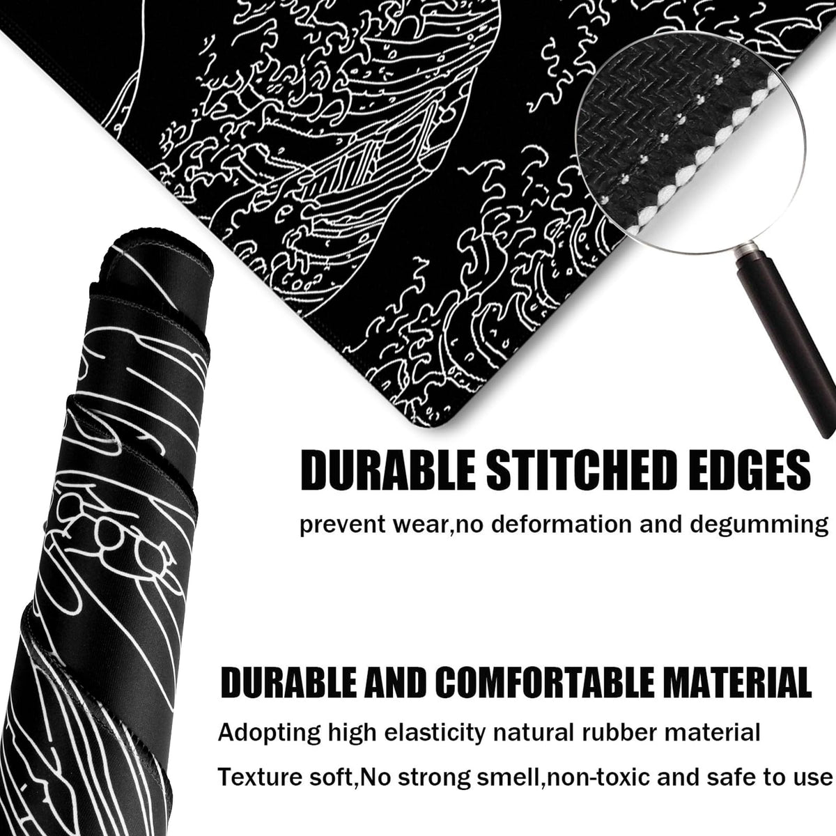 TEDNETGO Extra Large Mouse Pad, Gaming Mouse Pad, Waterproof Extra Large Mousepad with Stitched