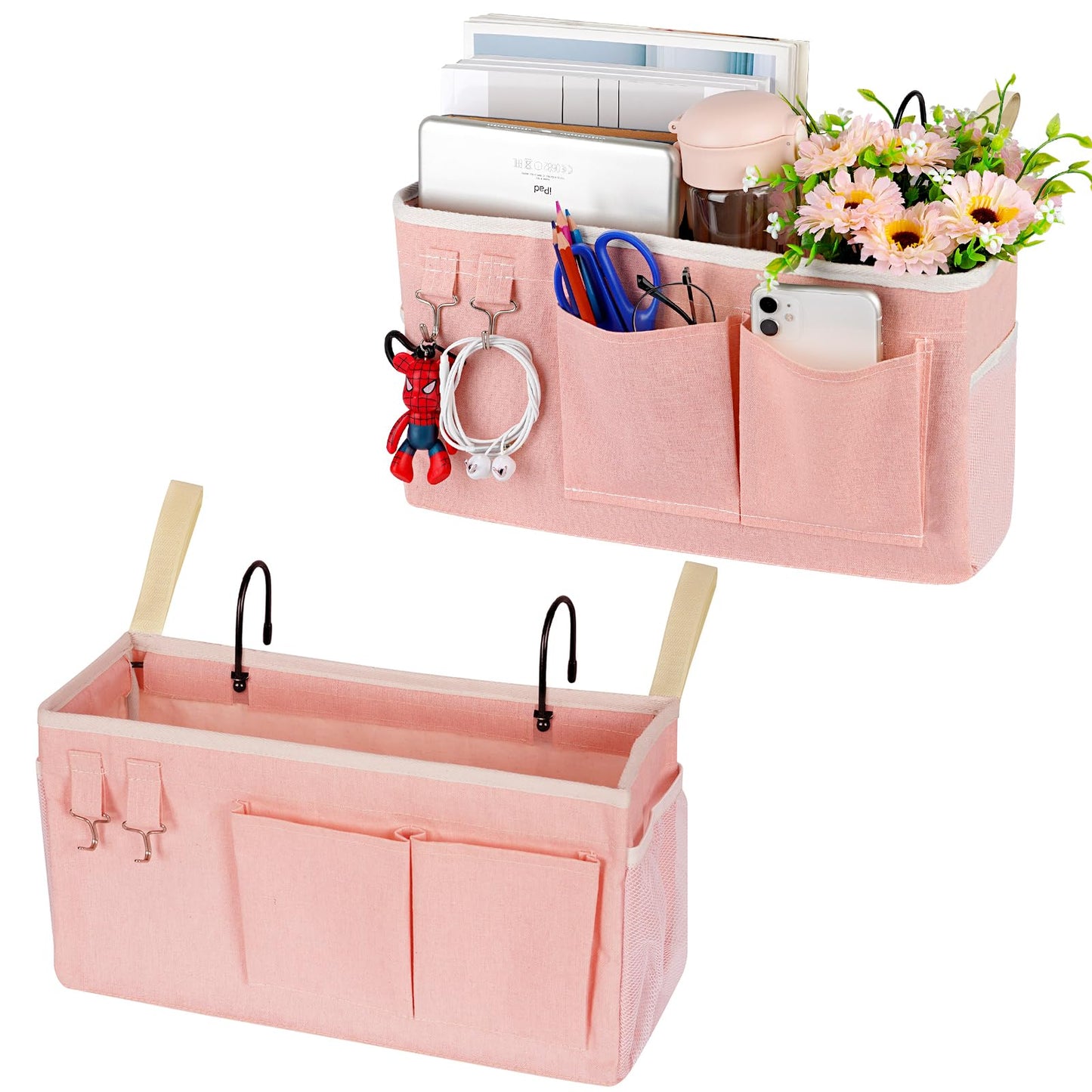 Ozzptuu Bedside Caddy Bedside Storage Bag for Headboards/Bunk Bed