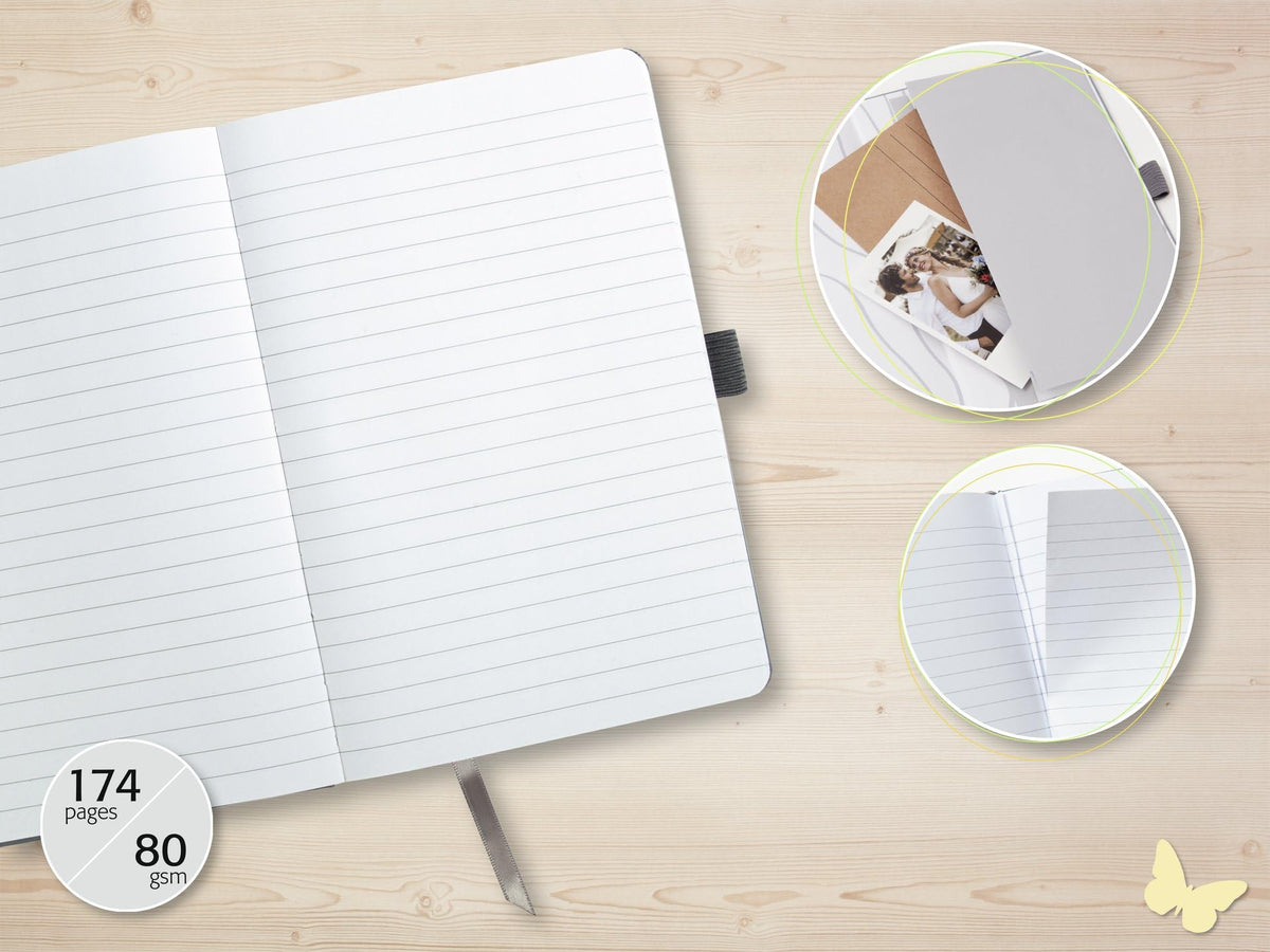Sigel Jolie Style Notebook with Elastic Closure, Indigo Blue, A6 Pocket Size (SGJ1A6-BL)