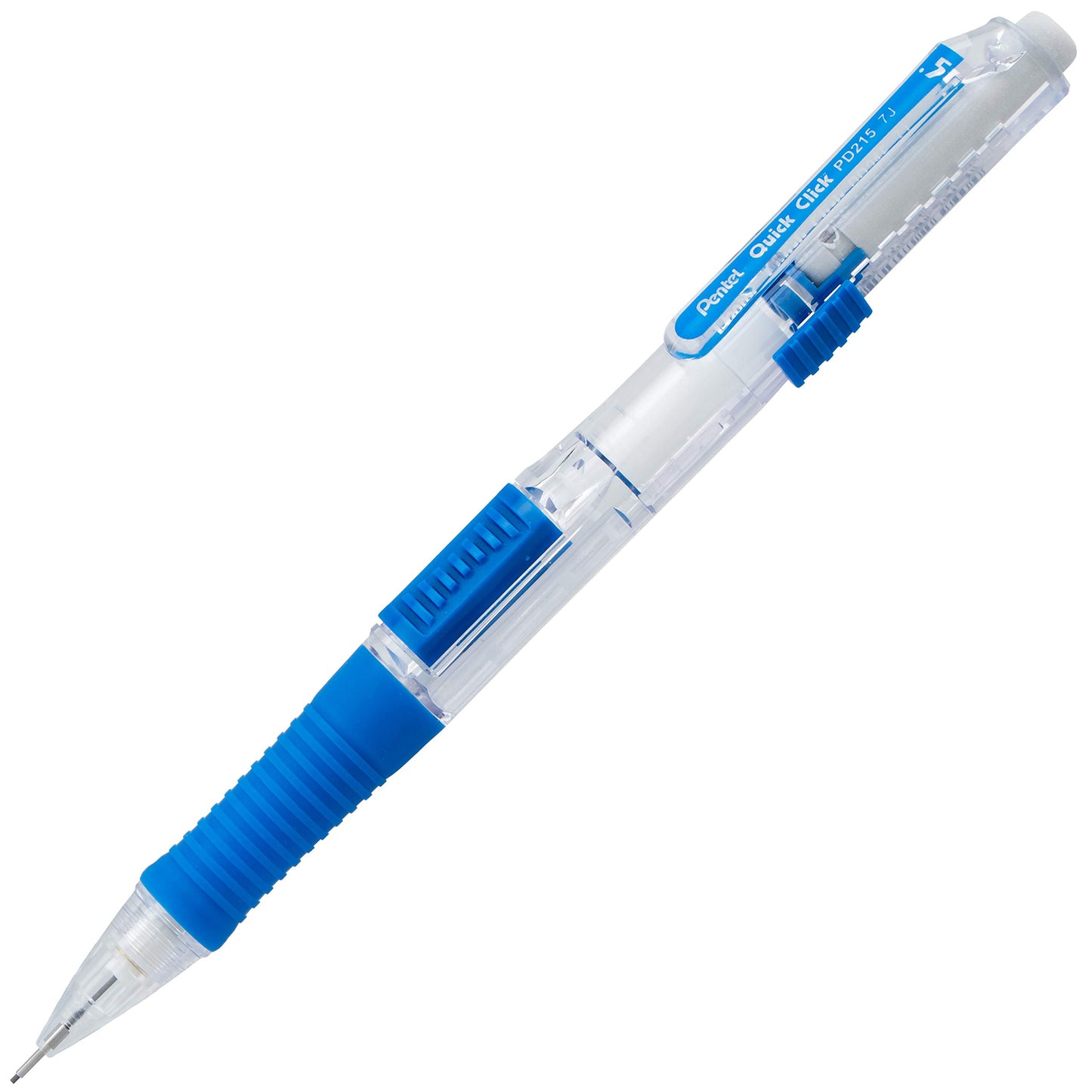 Pentel QUICK CLICK Mechanical Pencil (0.5mm), Blue Barrel, Box of 12 Pencils (PD215C)
