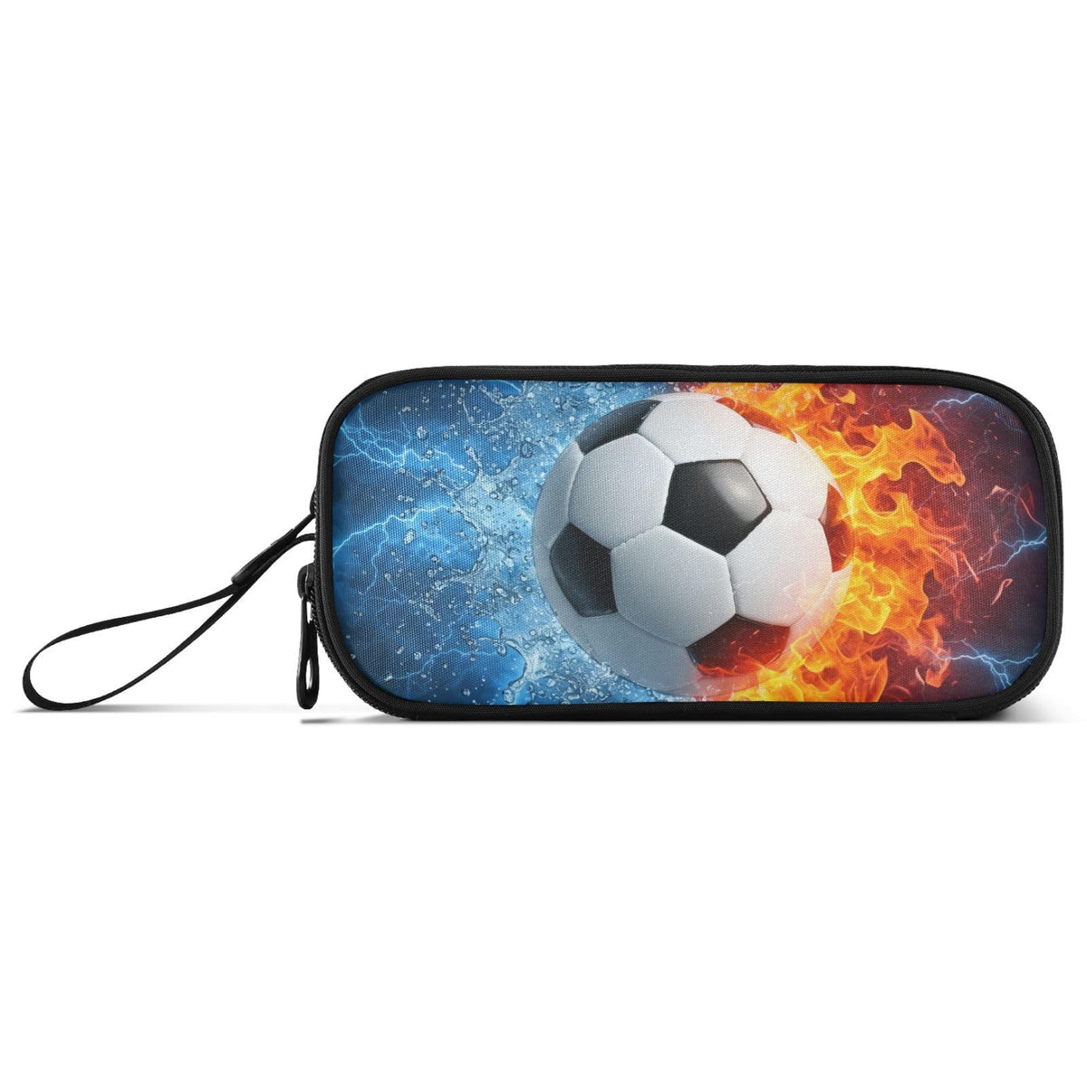 BOENLE Soccer Football Ball Pencil Case Box Boys Girls Large Pencil Pouch with Zipper Compartments