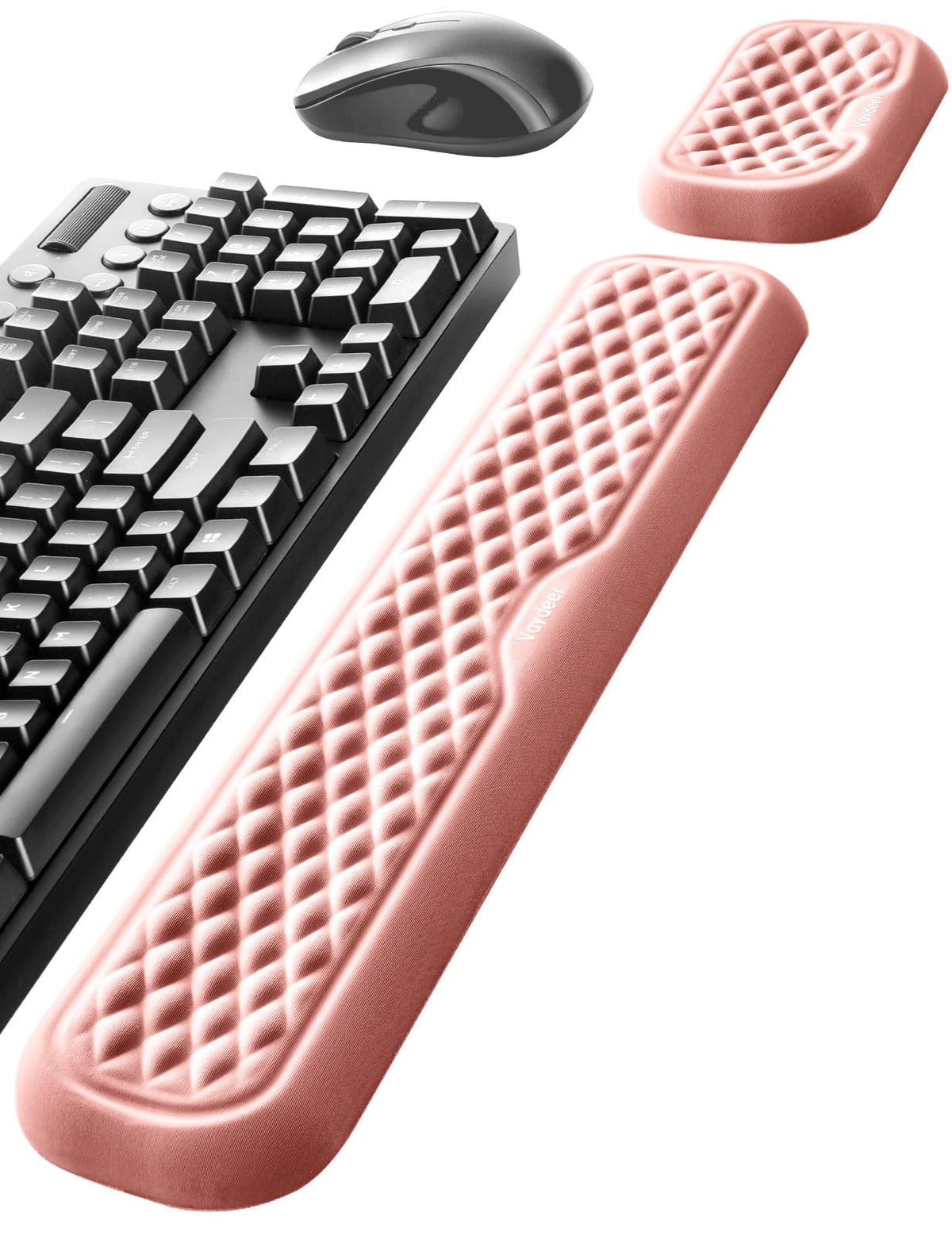 Vaydeer Wrist Rest for Keyboard and Mouse, Computer Ergonomic Wrist Support Pad, Soft Memory Foam