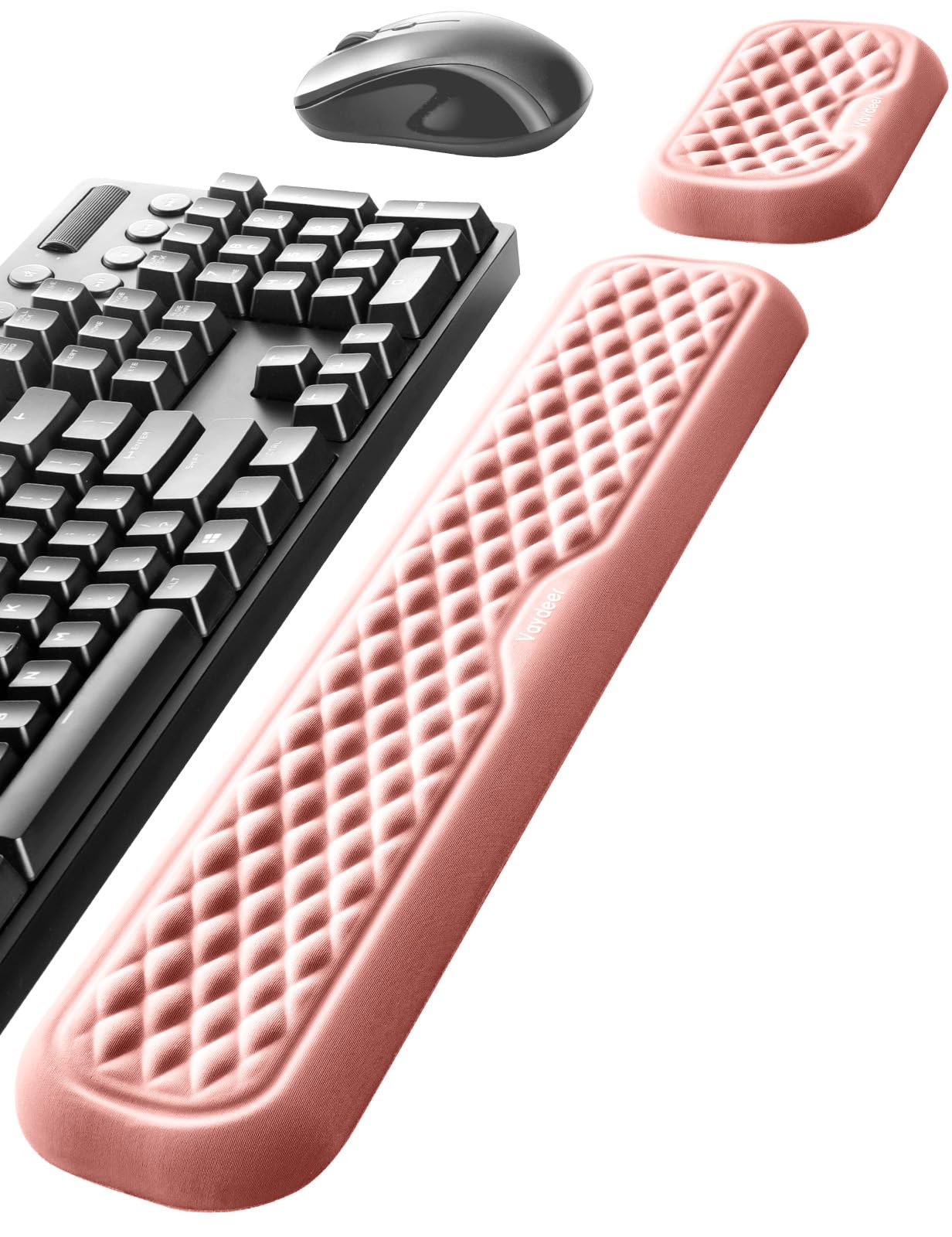 Vaydeer Wrist Rest for Keyboard and Mouse, Computer Ergonomic Wrist Support Pad, Soft Memory Foam