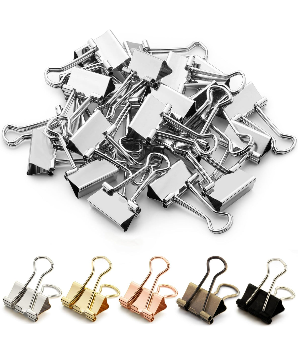 Mr. Pen- Small Binder Clips, 50 pcs, 0.75", Small Size