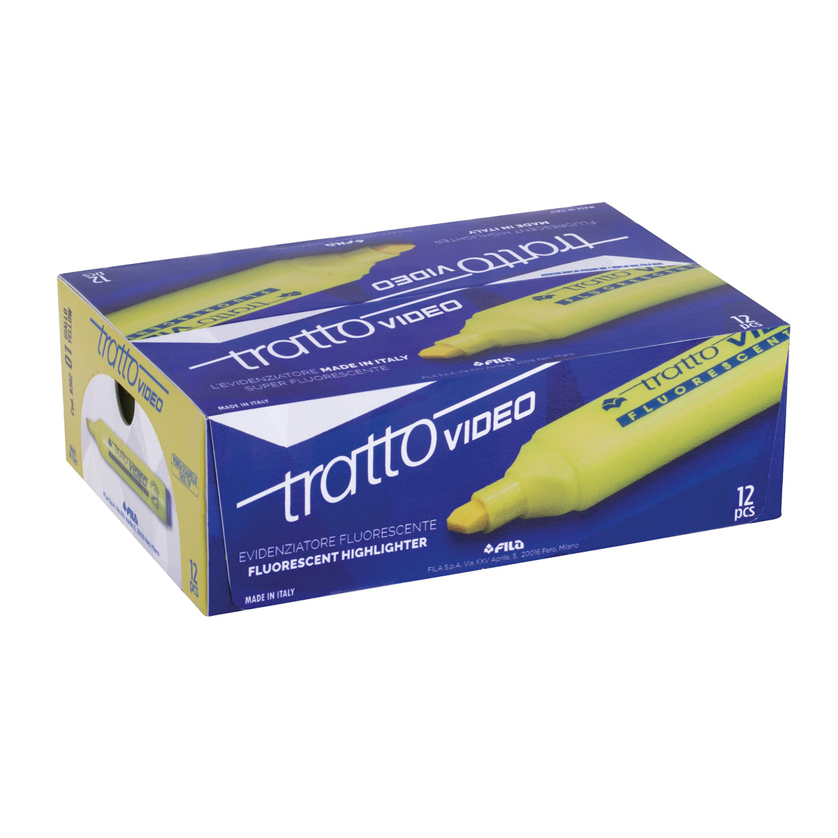 Tratto VIDEO, box/12 pieces, bright yellow