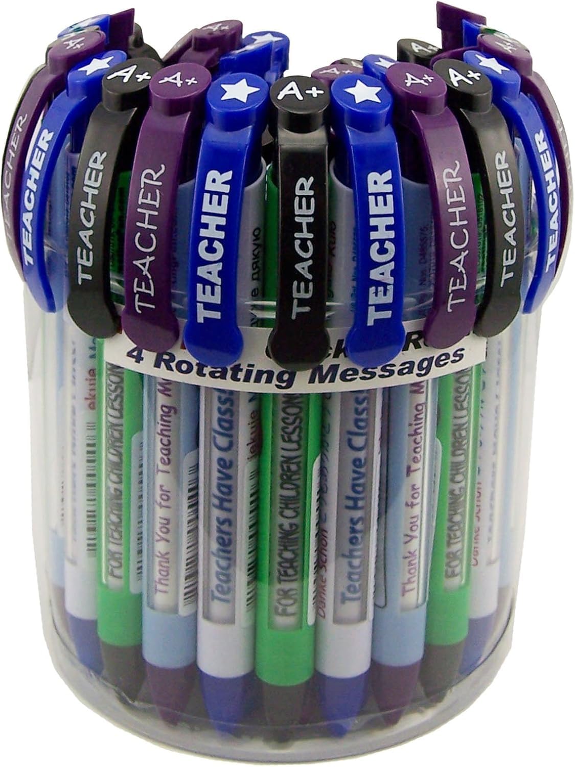 Greeting Pen Teacher Appreciation Rotating Message Ballpoint Pen Set - Inspirational Pens for