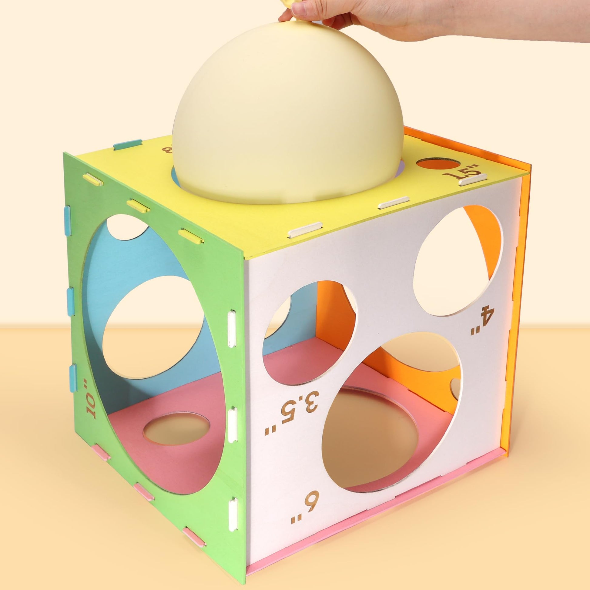 Auihiay 14 Holes Colored Balloon Measurement Box, Balloon Sizer (1-10 Inch)