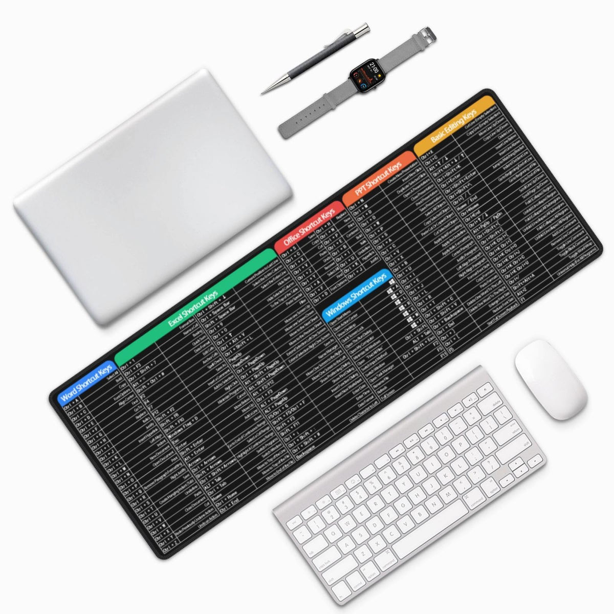 Office Computer Word Excel Power Point Shortcuts Key Shortcut Keys Gaming Mouse Pad 31.5 X 11.8