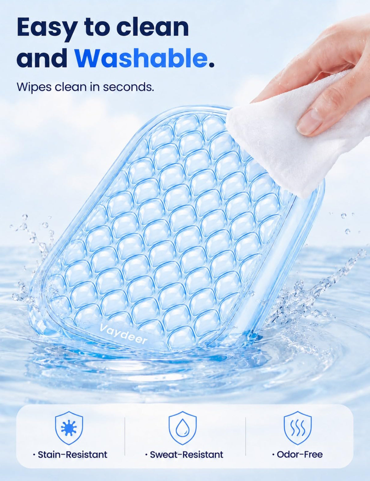 Vaydeer Clear Gel Elbow Pad for Desk, Ergonomic Arm Rest Cushion