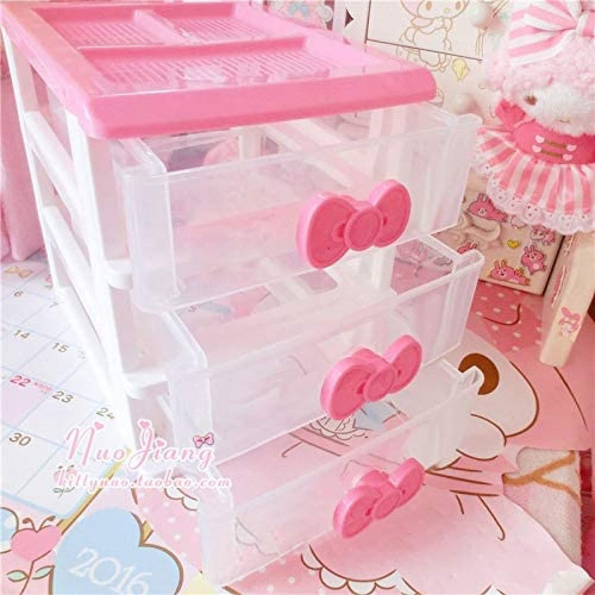 PEXIZUAN Kawaii Makeup Organizer/ Desk Organizer for Room Accessories. Desk/ Room Decor for Room