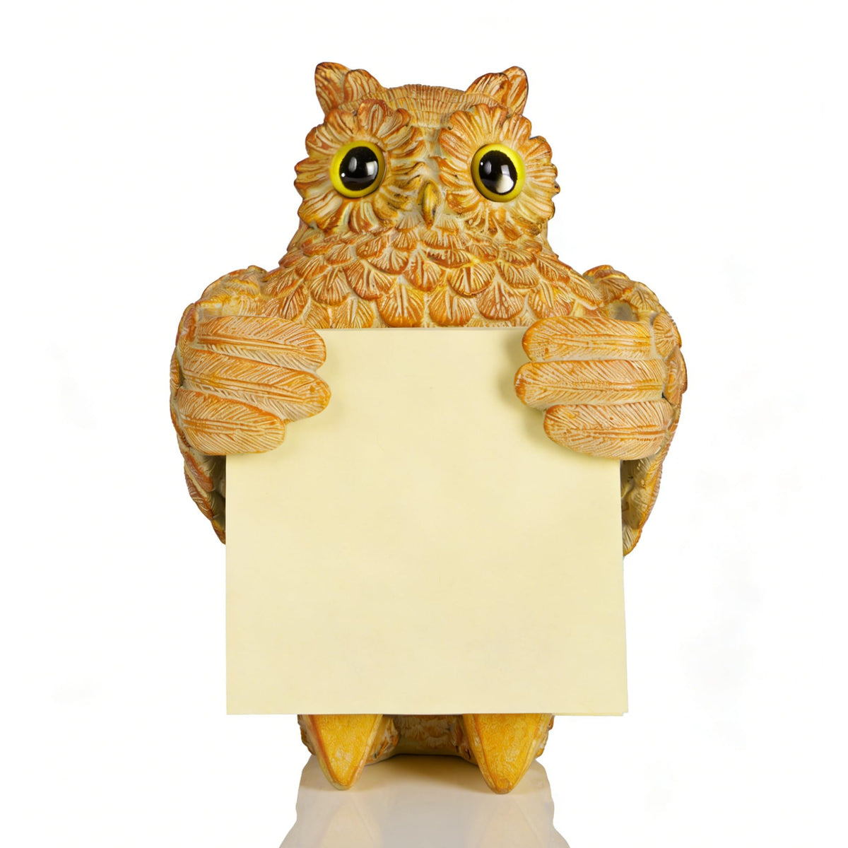 HORTIX Owl Pop-Up Sticky Note Dispenser for 3 x 3 in Notes, Light Yellow