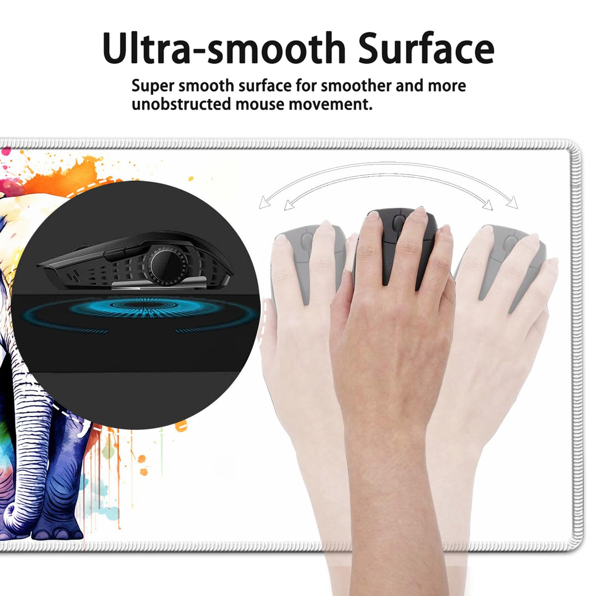 Large Mouse Pad, 31.5 x 11.8in Extended Gaming Mouse Pad with Stitched Edges, XXL Mousepad