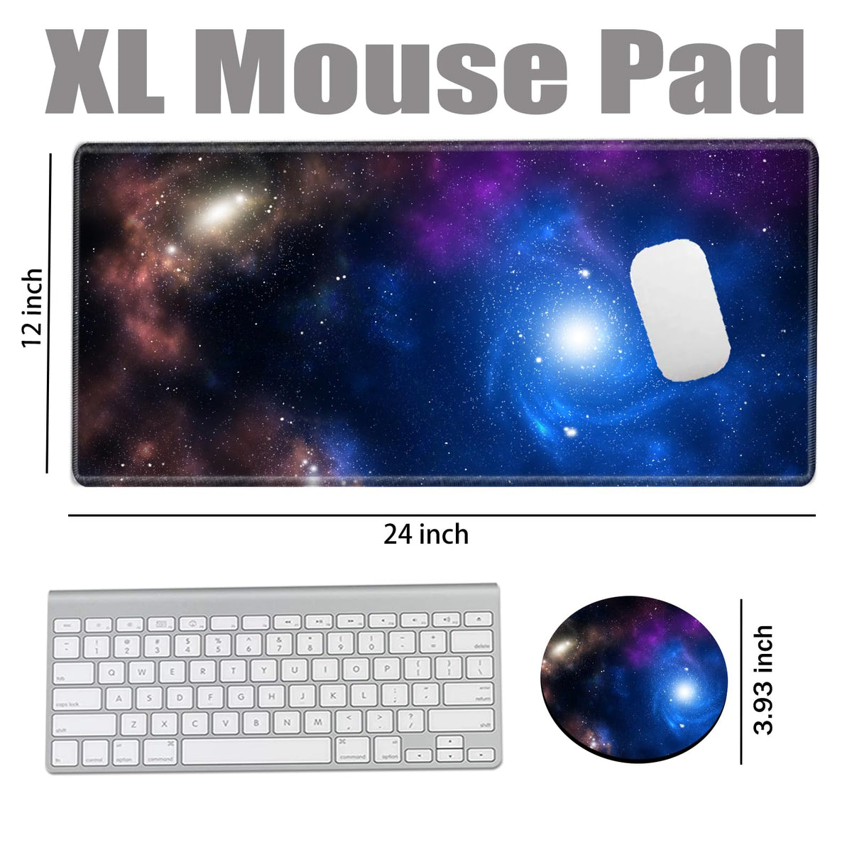 Galaxy Mouse Pad XXL Large Space Mousepad 24x12 Desk Mat Gaming Desk Pad Long Big Computer Mat