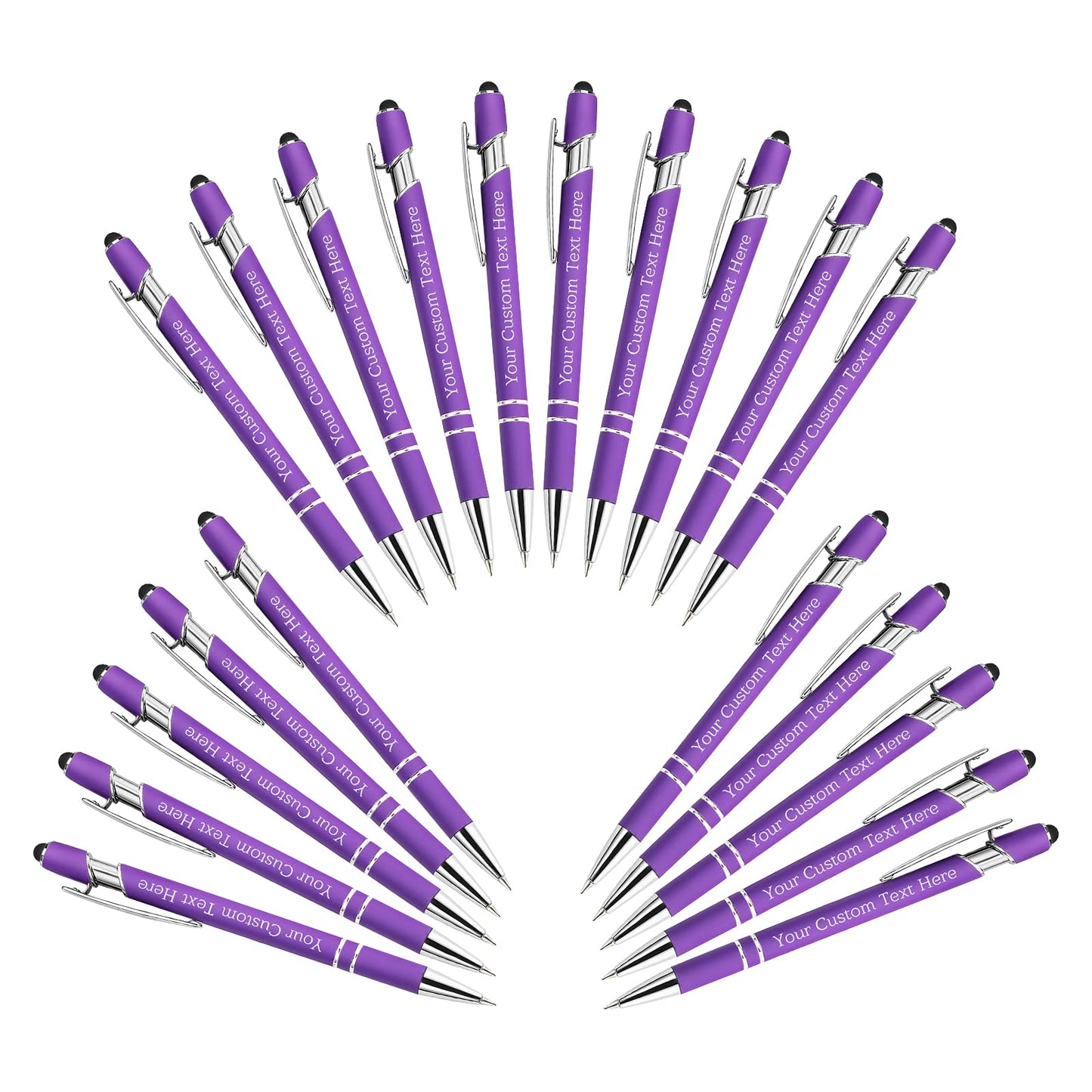 Personalized Custom Pens Bulk Free Engraving with Name Message Customized Ballpoint Pens Stylus for