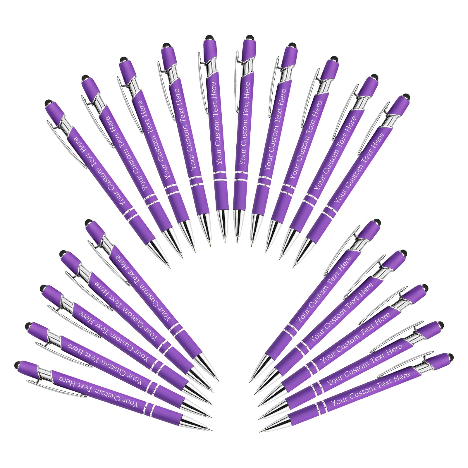 Personalized Custom Pens Bulk Free Engraving with Name Message Customized Ballpoint Pens Stylus for
