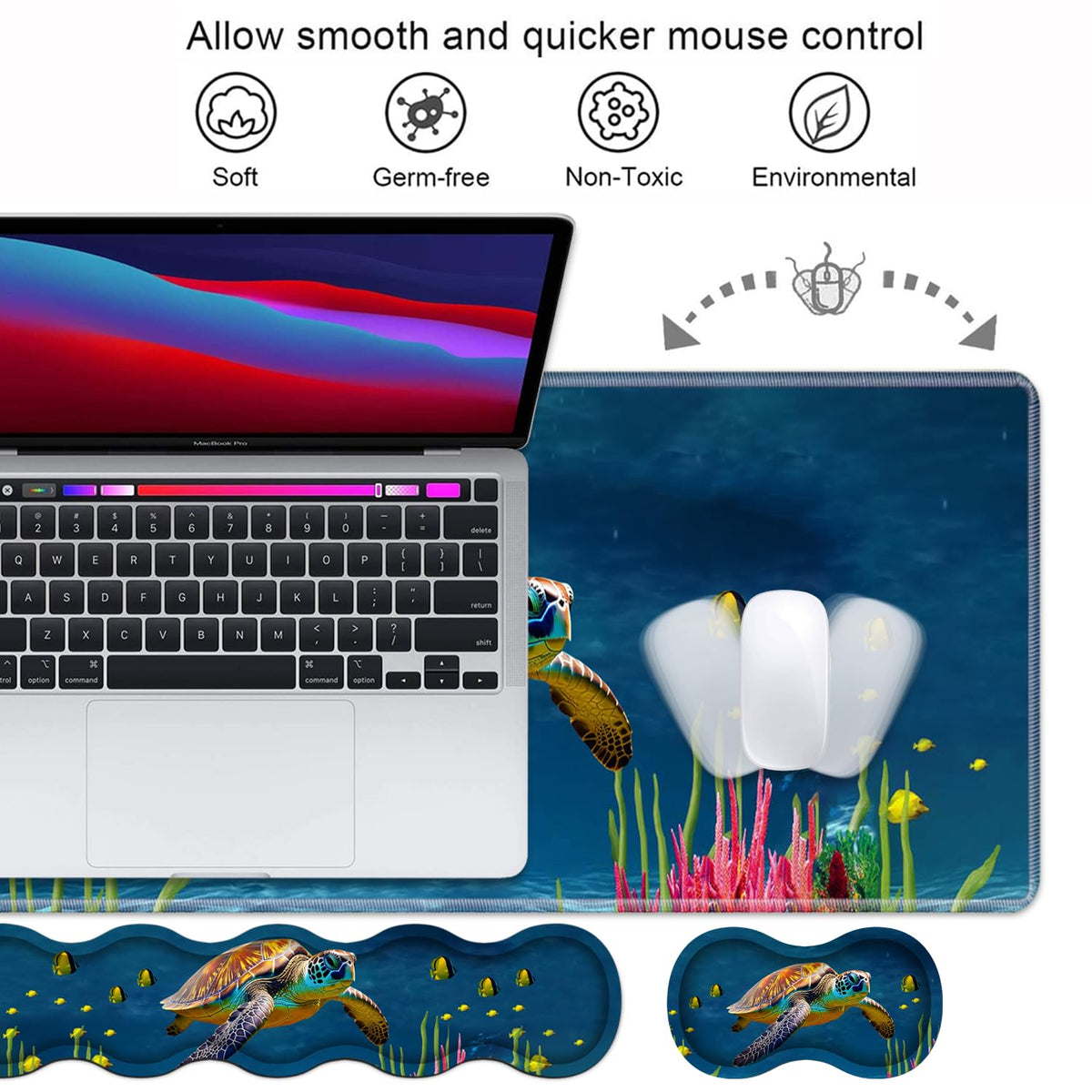 Ergonomic Keyboard Wrist Rest and Mouse Pad Wrist Rest Set, Large XXL Gaming Mousepad 31.5"x 11.8"