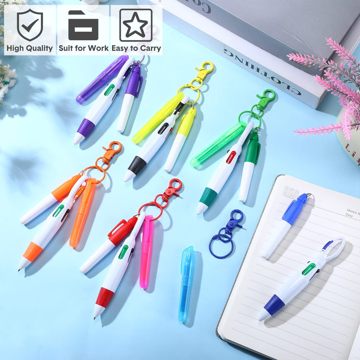 Sherr 100 Pcs Nurse Pen Set, Badge Reel Accessories Gift, Multi Colors