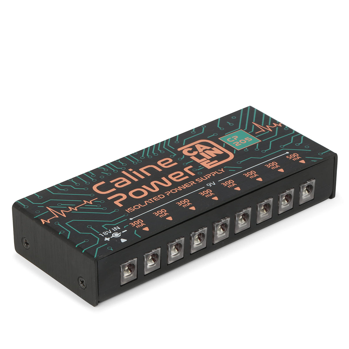 Caline CP-205 Guitar Pedal Power Supply, DC 9V True Isolated Pedalboard Power Supply with 8 Totally