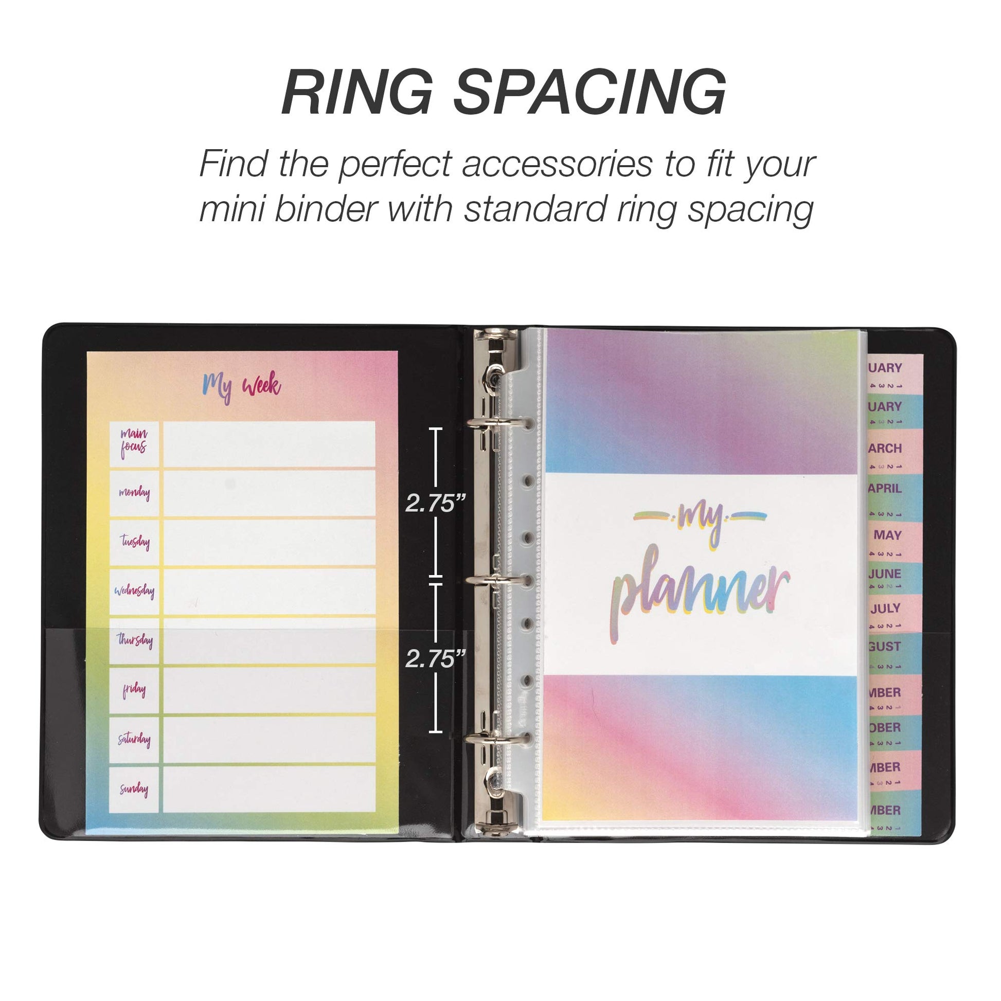 Samsill Economy 1 Inch Mini 3 Ring Binder, Round Ring Binder, Holds 5.5 x 8.5 Inch Documents, 1"