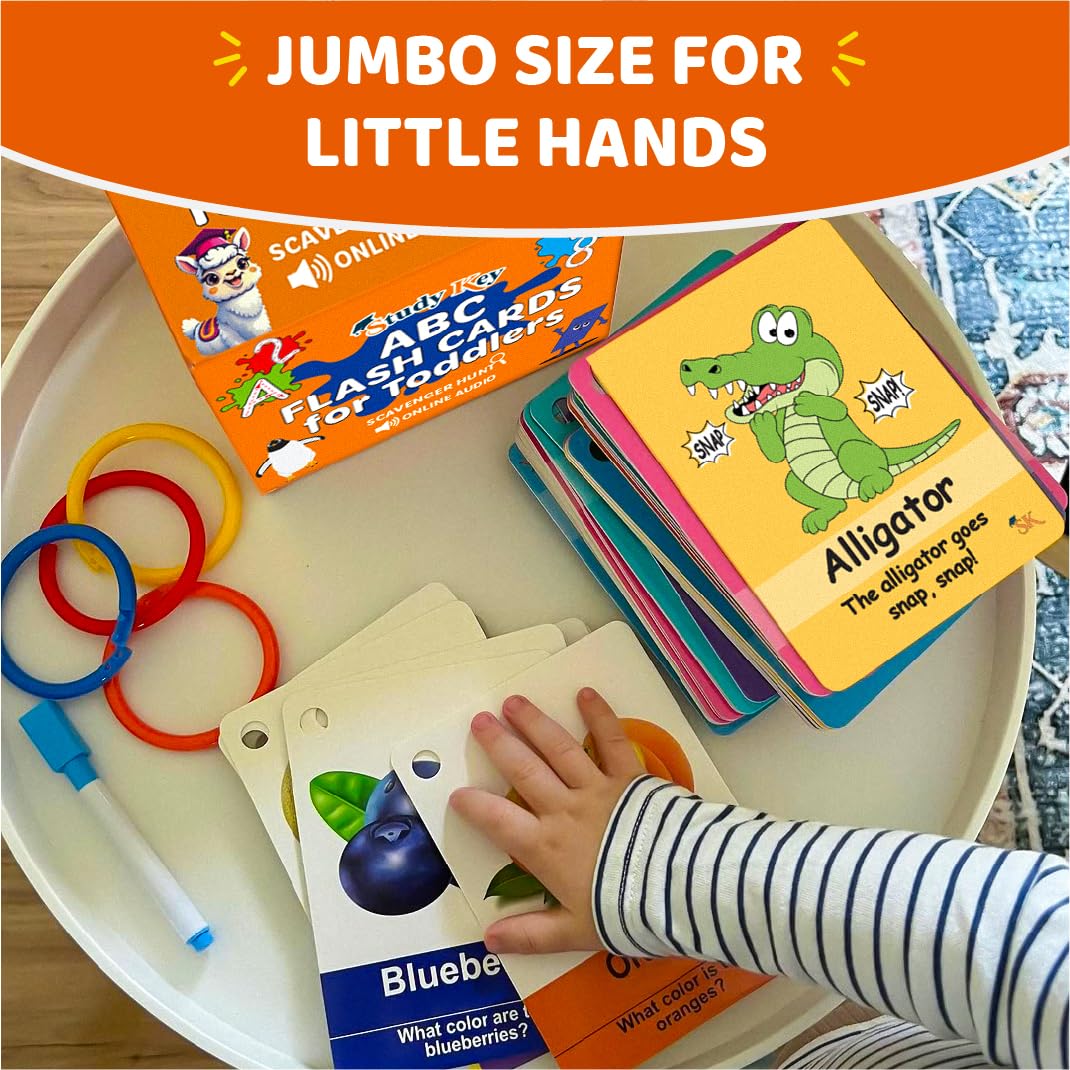 STUDYKEY ABC Flash Cards for Toddlers 1-3 |