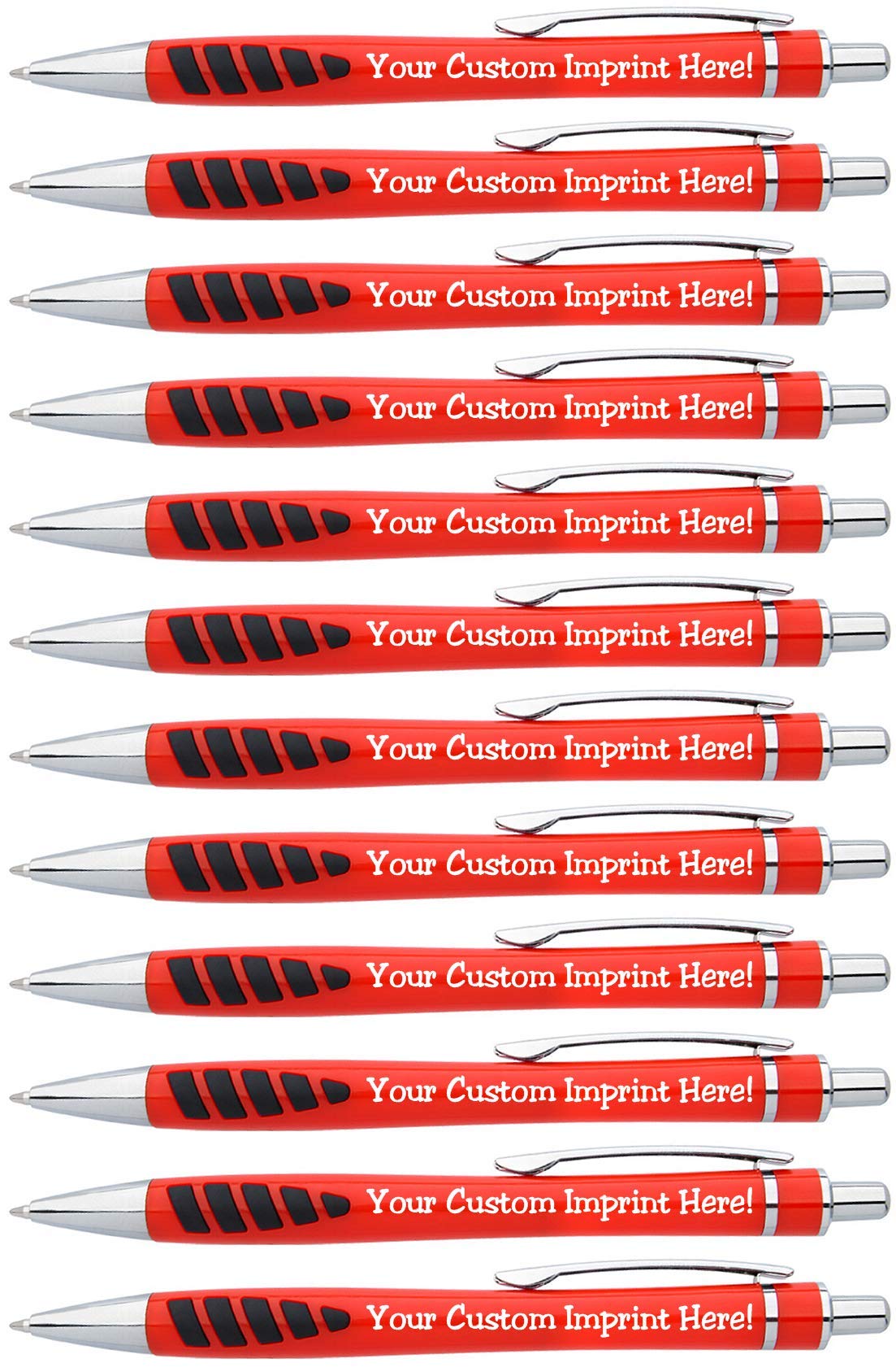 ExpressDesigns™ - Your Name or Imprint on our Custom Printed Addison Ballpoint Pen - Rubber Grip