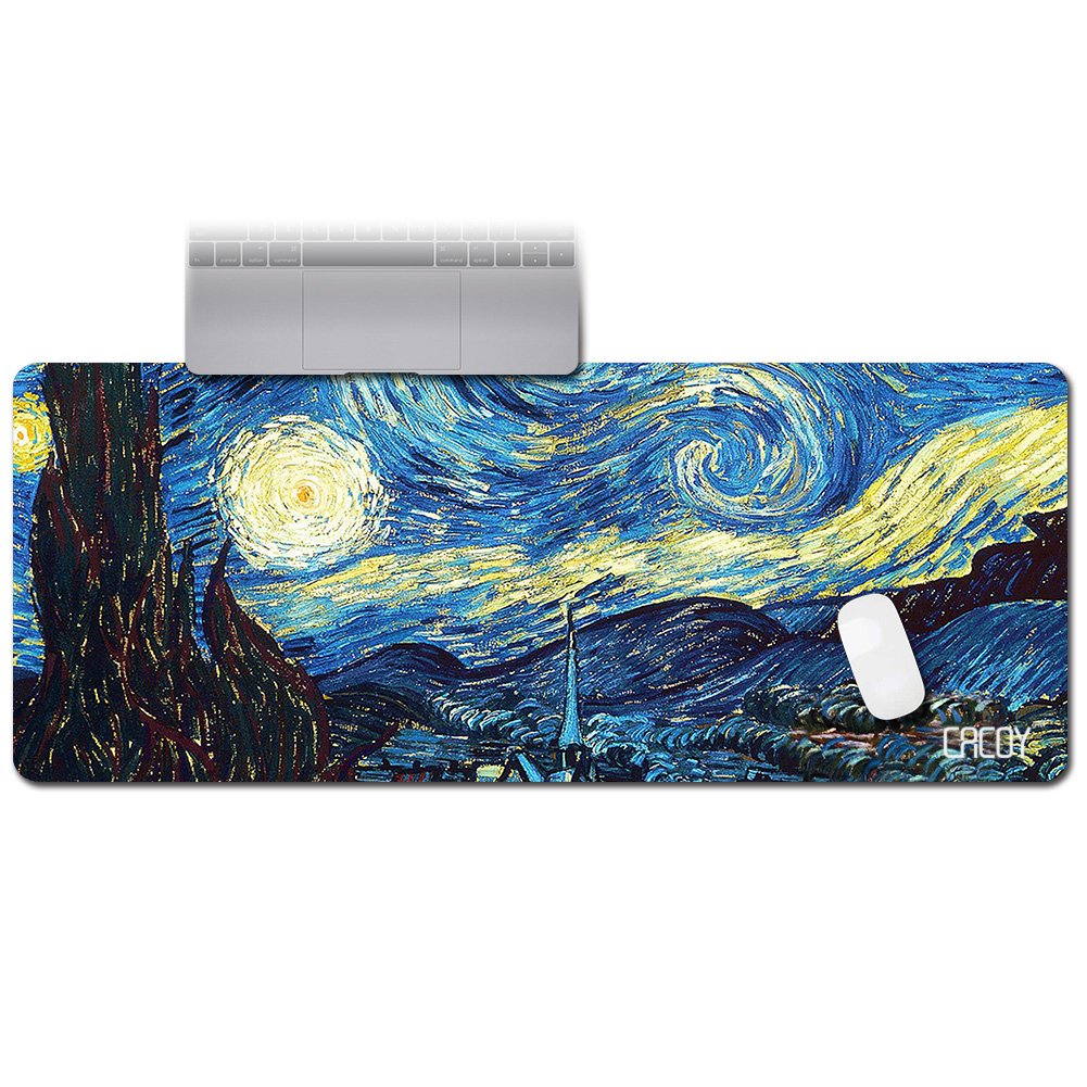 Cacoy Gaming Mouse Pad, 40"x16" Large Non-Slip Rubber Base Mousepad, XXL Extended Keyboard Mouse