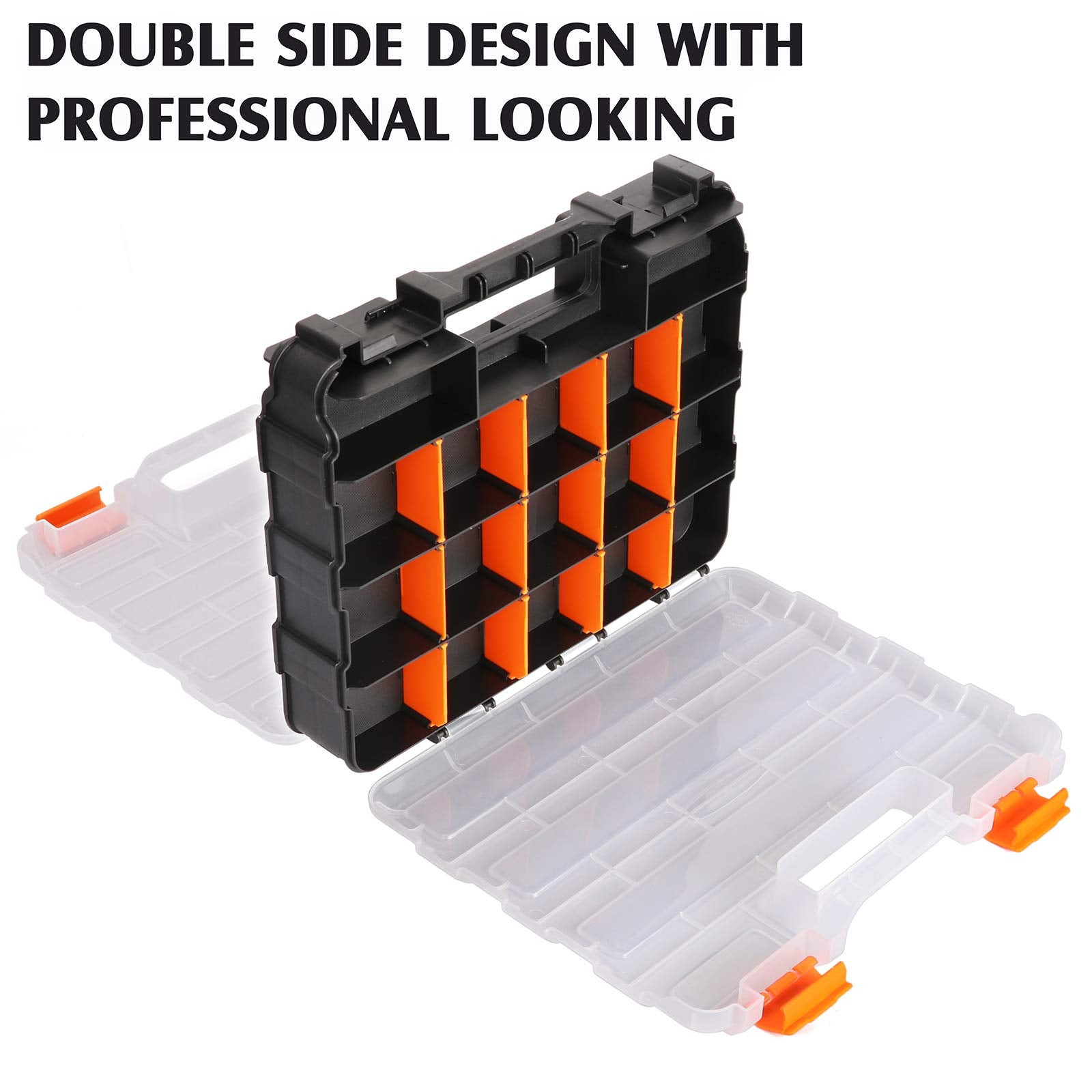 MIXPOWER 34-Compartments Double Sided Organizer with Impact Resistant Polymer and Customized