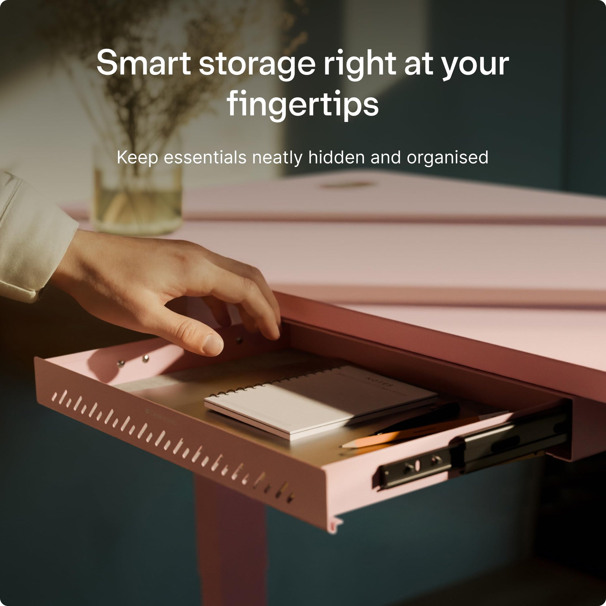 Desktronic Under Desk Drawer — Hidden Under-Desk Storage Organizer, Easy Install, Large Capacity
