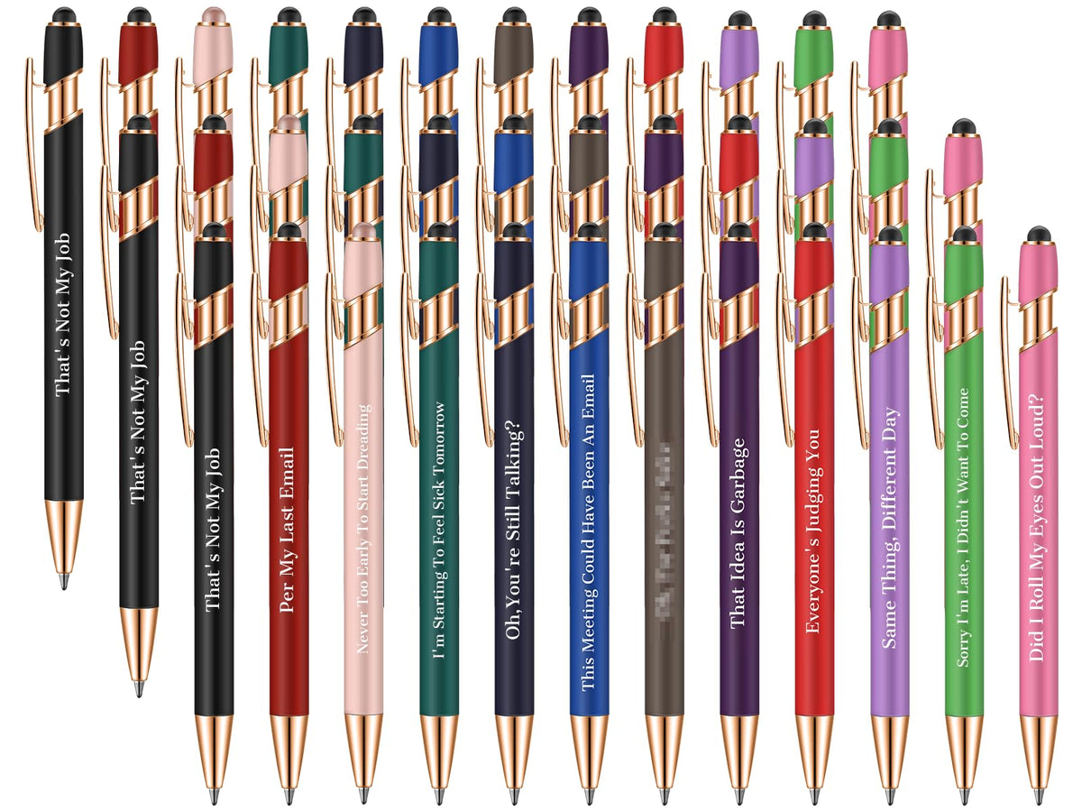 Snarky Funny Office Pens,36 Pcs Negative Sarcastic Hilarious Quotes Pens