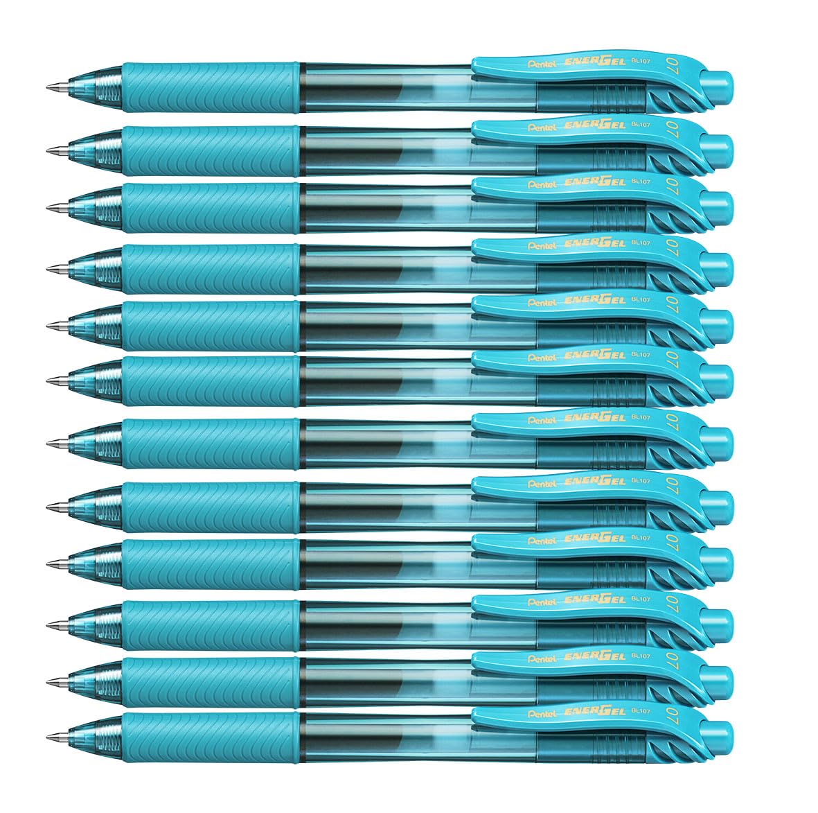 Pentel EnerGel X Retractable Gel Pen - Turquoise Ink - Pack of 12