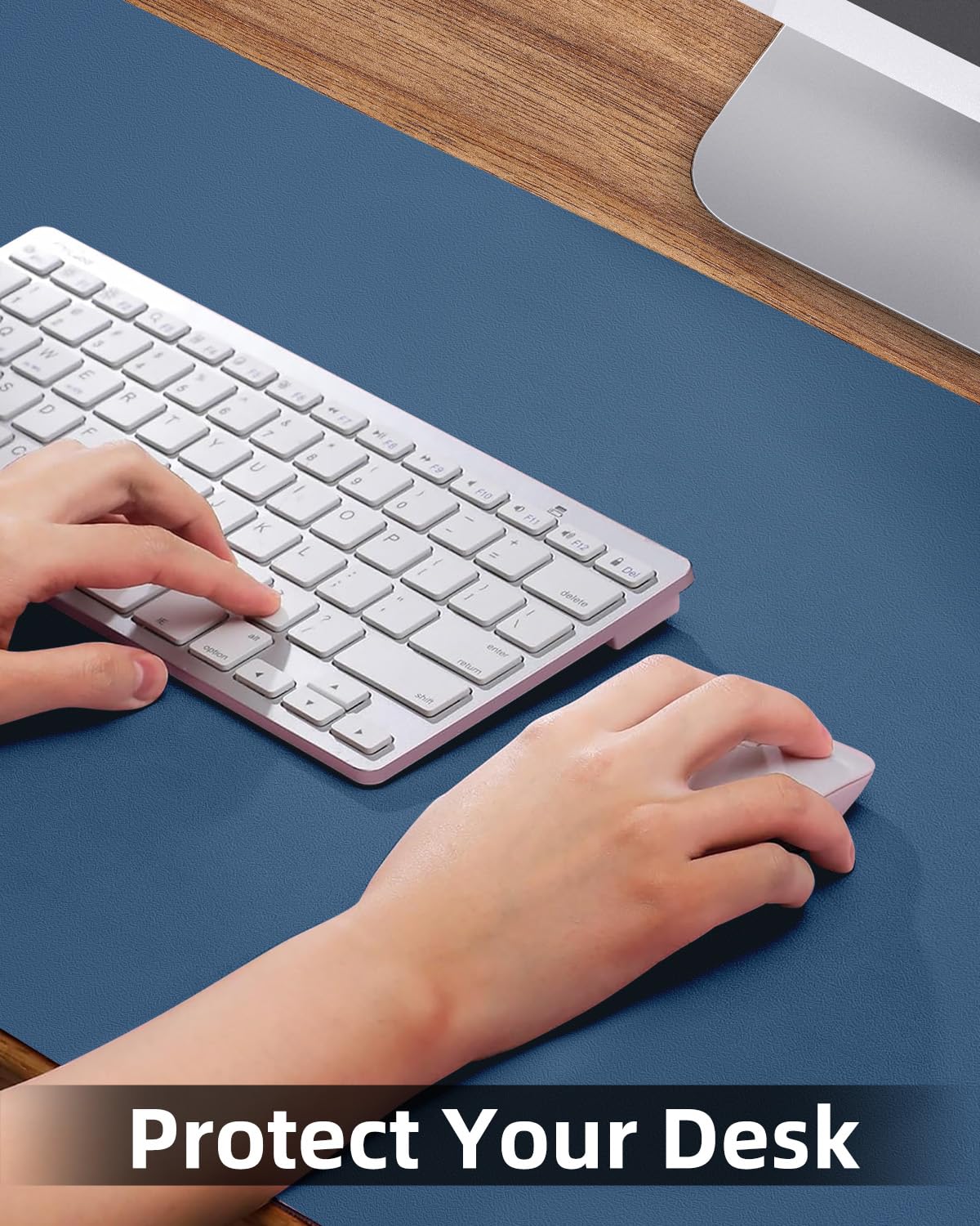 Leather Desk Pad Protector, Office Mat, Large Mouse Pad, Non-Slip Blotter, Laptop Pad, Waterproof