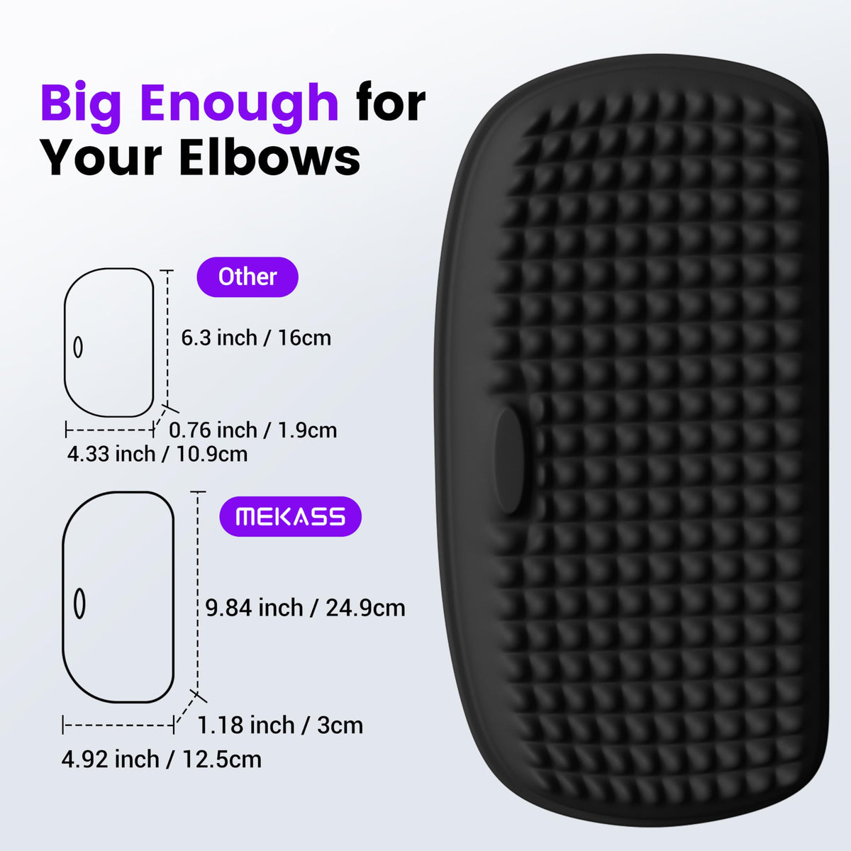 MEKASS Elbow Pad for Desk, Thicken & Large Memory Foam Elbow Rest Padding with Non-Slip, Ergonomic