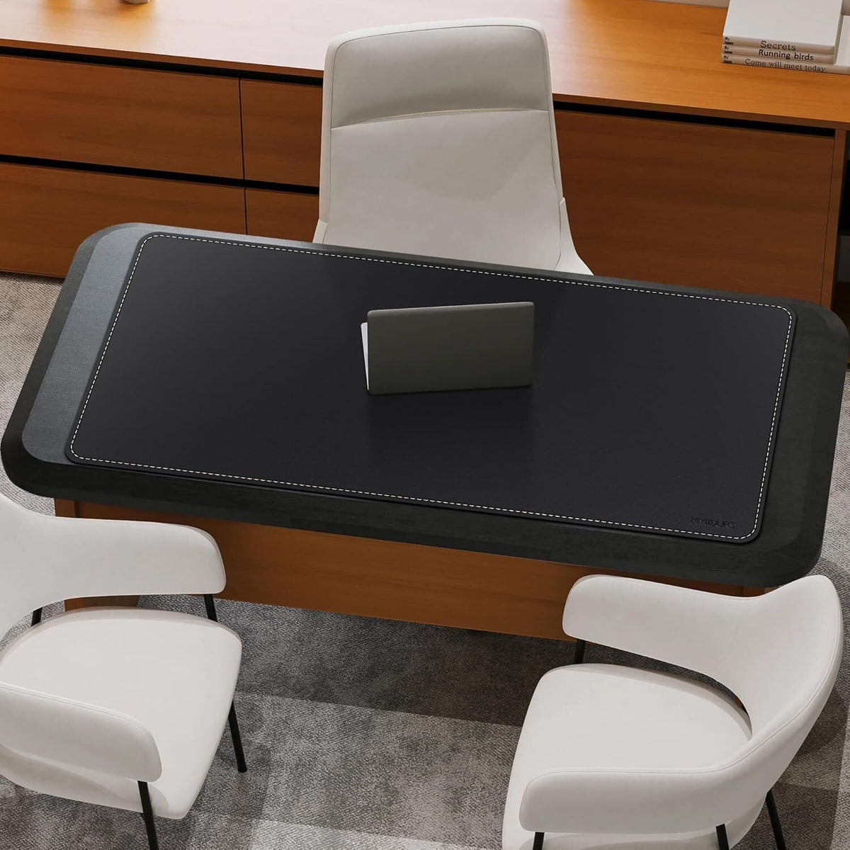 Mydours 55"x28" Extra Large Desk Mat - Full Desk Blotter Pad, (Black)