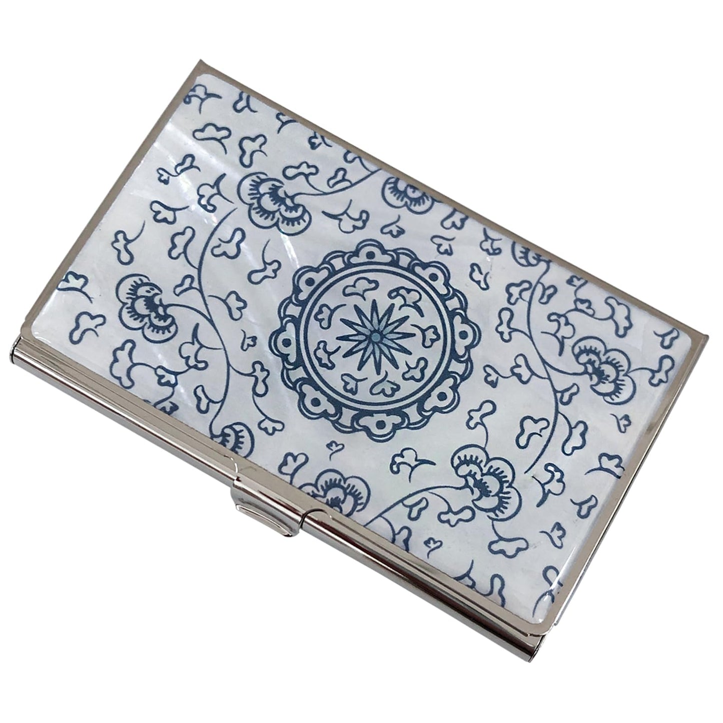 Nacreh Mother of Pearl Business Card Case Credit Id Name Holder Travel Wallet Art Painting Design