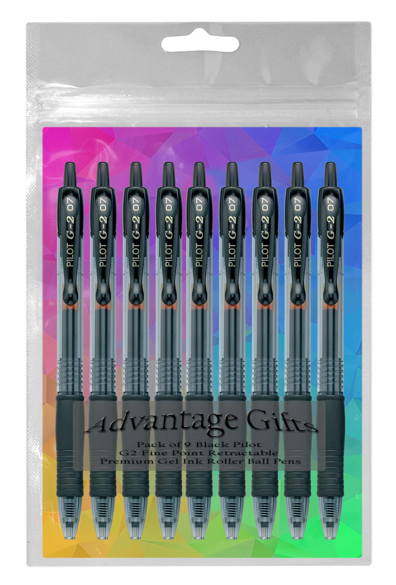 Advantage Gifts G2 Retractable Premium Gel Ink Roller Ball Pens Fine Point Fine Point (.7mm) Black