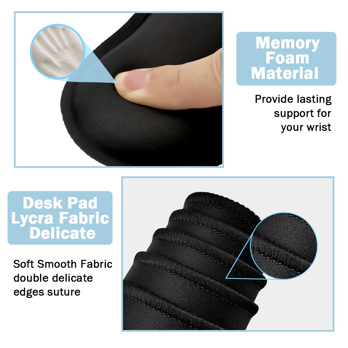 4-in-1 Large Gaming Mouse Pad, Keyboard Wrist Rest Pad & Wrist Support Mousepad Set, Extended Desk