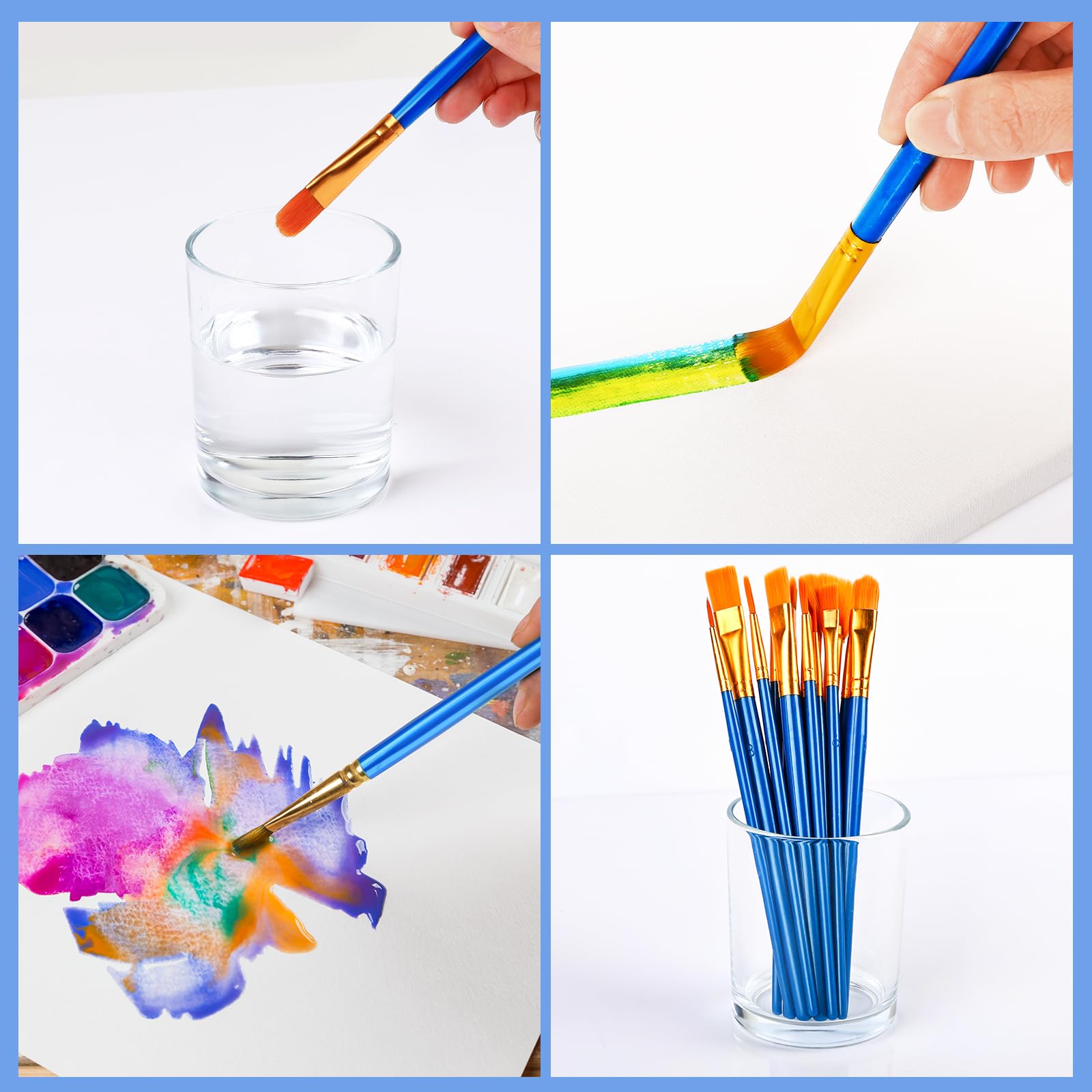 ESRICH Paint Brushes, 40Pack 480pcs Paint Brush for Acrylic Painting