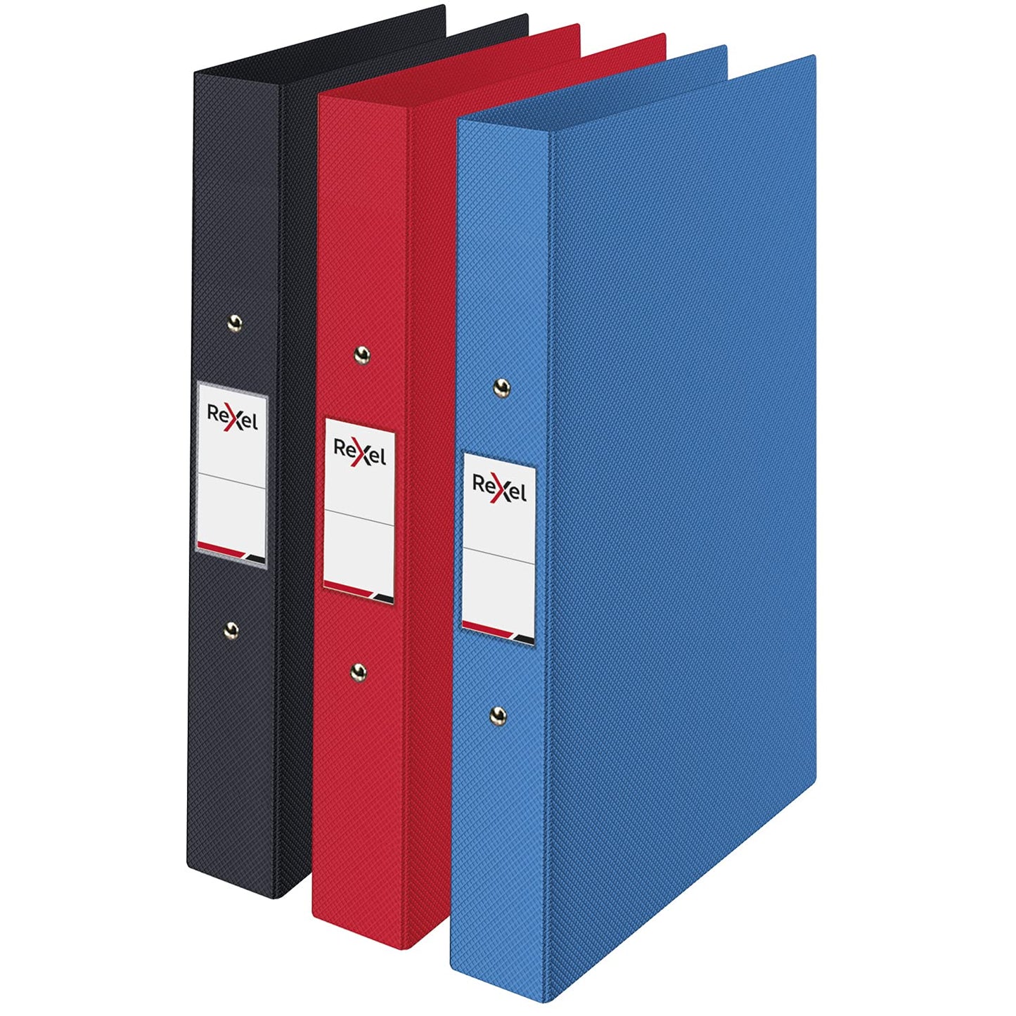 Rexel Choices Ring Binder Pack 3, A4, 25mm (Black, red, Blue)