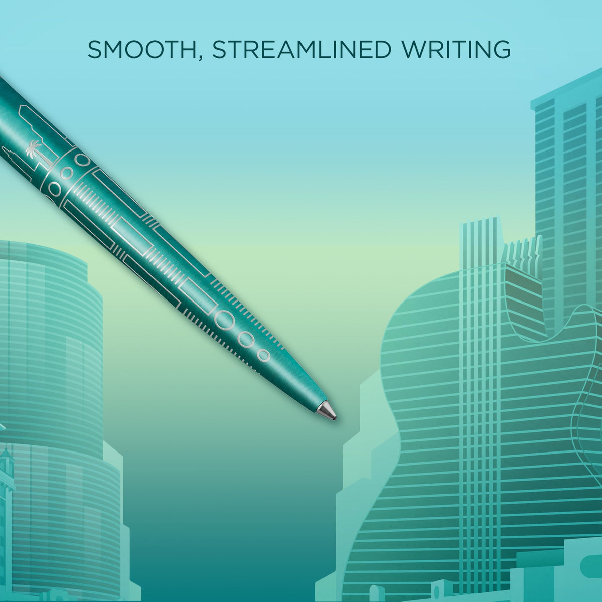 Parker Jotter Ballpoint Pen | Special Edition | Miami Turquoise with Chrome Trim | Medium Point |