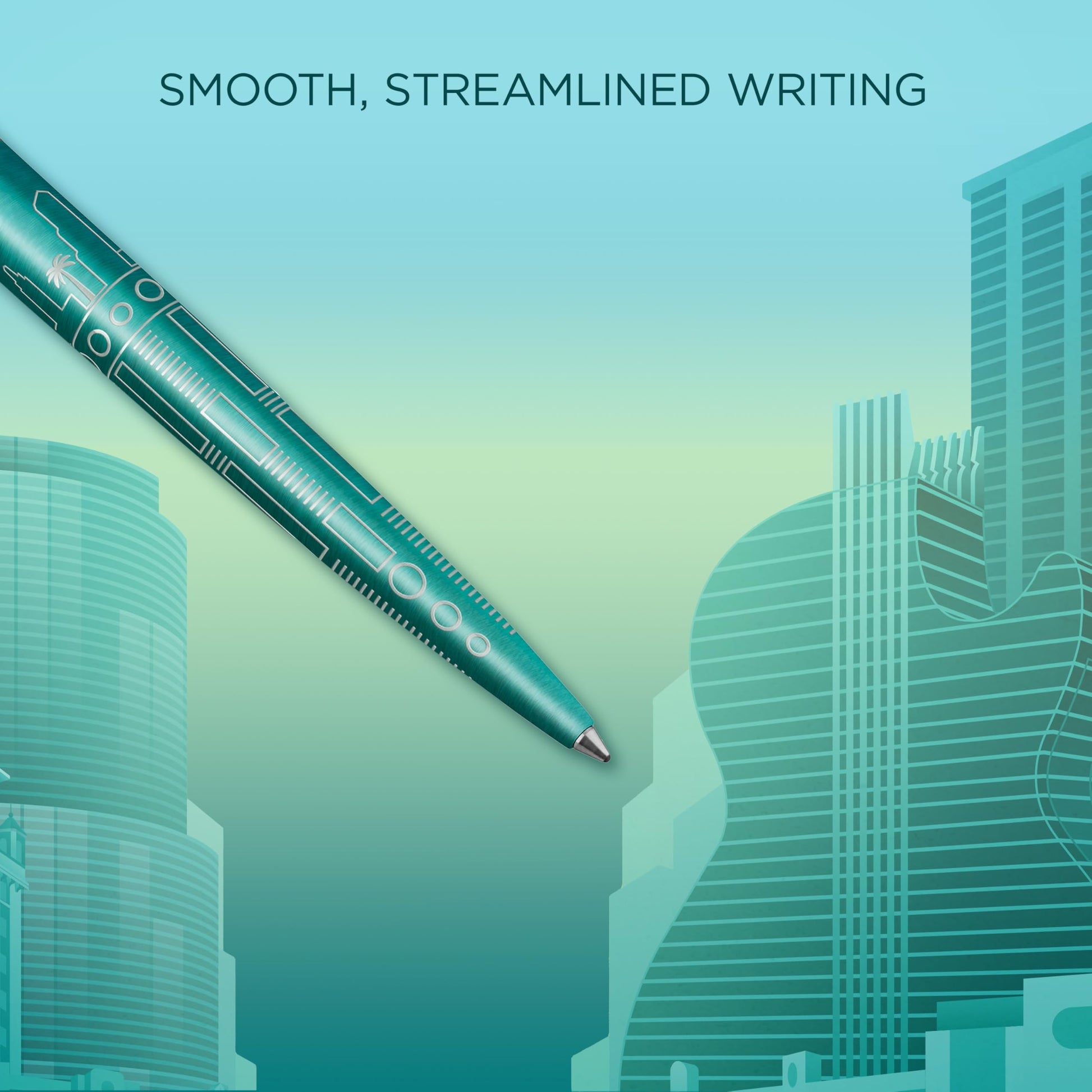 Parker Jotter Ballpoint Pen | Special Edition | Miami Turquoise with Chrome Trim | Medium Point |