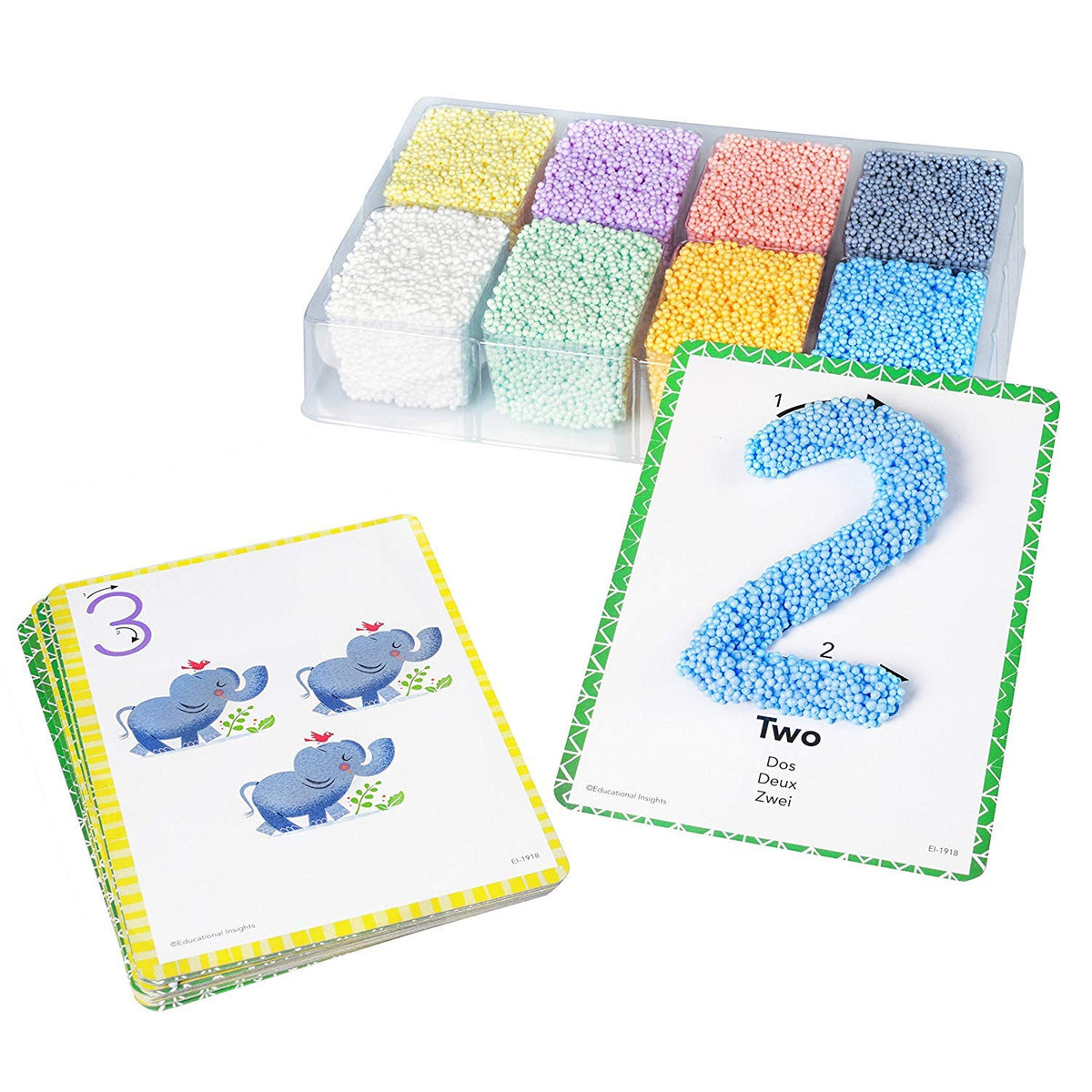 Educational Insights Playfoam Shape & Learn Numbers Set, Flash Card Set, Preschool Kindergarten