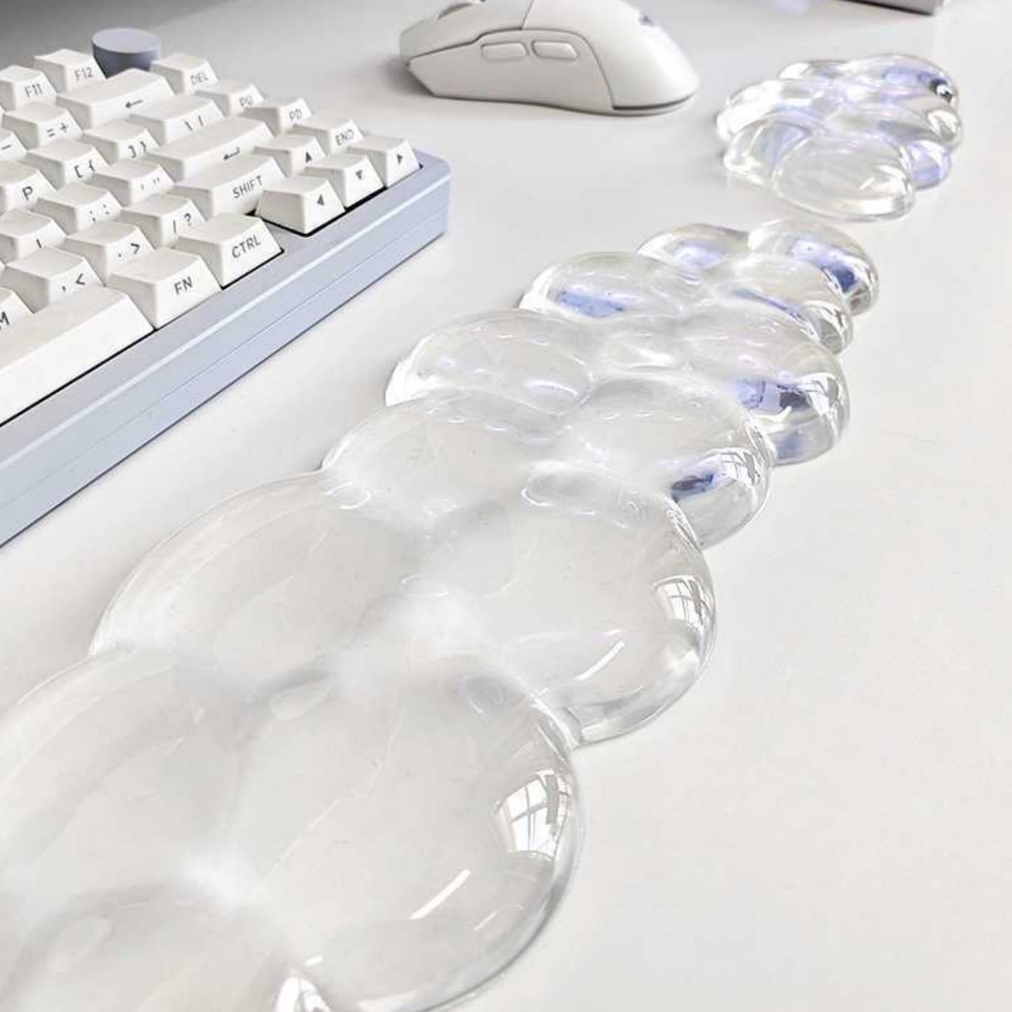 Aszqvd Mouse Pad with Wrist Rest, Soft Cloud Gel Keyboard Mouse Pad Set with Hand Wrist Support