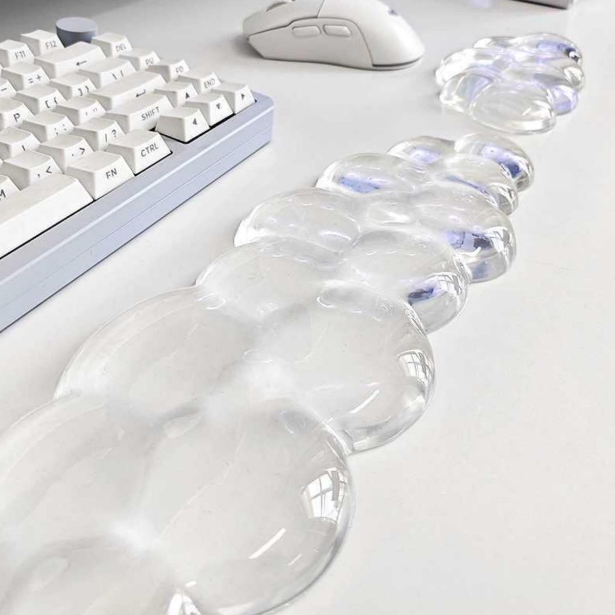 Aszqvd Mouse Pad with Wrist Rest, Soft Cloud Gel Keyboard Mouse Pad Set with Hand Wrist Support