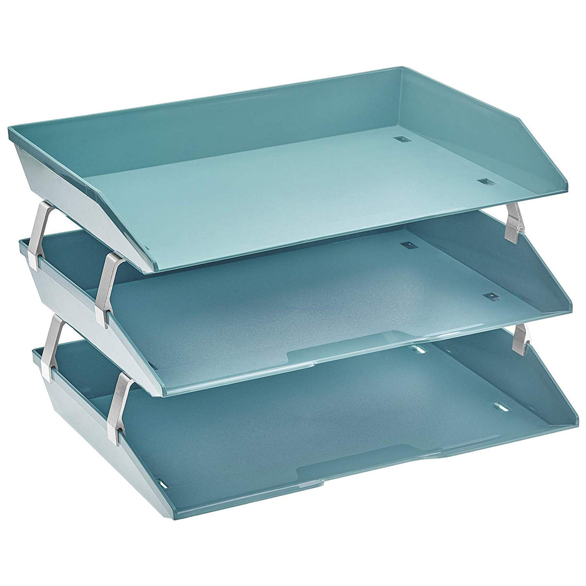 Acrimet Facility 3 Tier Letter Tray, Side Load, Letter Size/A4, Desktop File Organizer, Plastic
