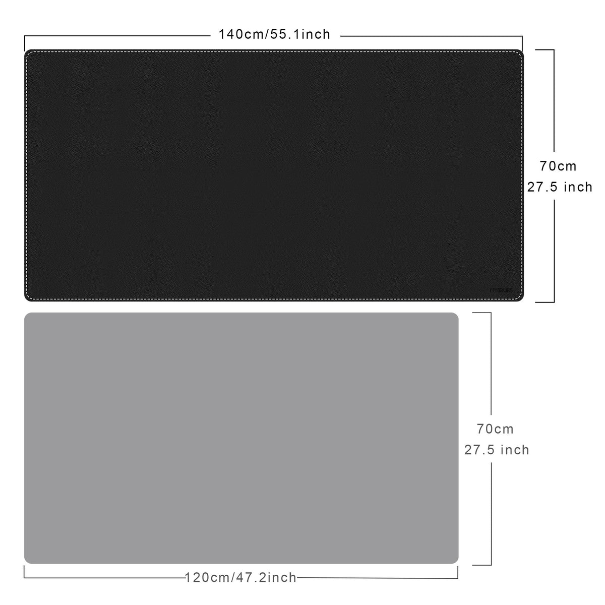 Mydours 55"x28" Extra Large Desk Mat - Full Desk Blotter Pad, (Black)