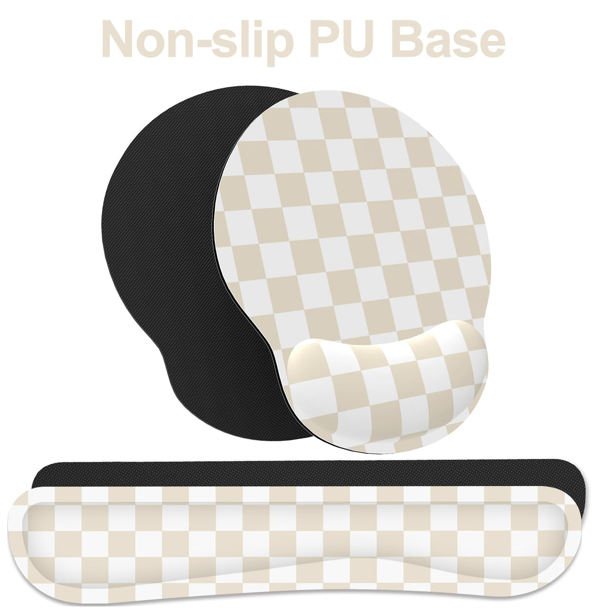 Ergonomic Mouse Pad with Wrist Rest and Keyboard Wrist Rest, Mousepad