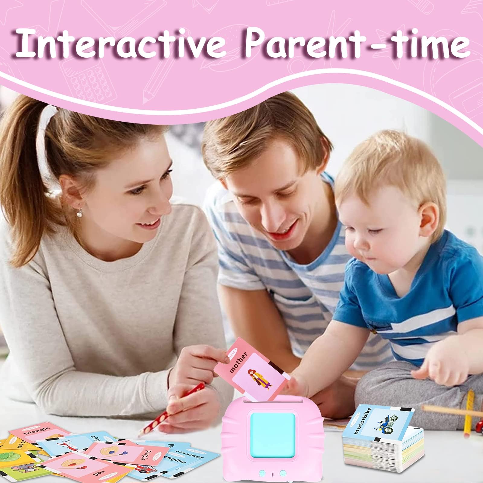 Toddler Talking Flash Cards for 1 2 3 4 5 Year Old Boys and Girls - Language Sensory Learning